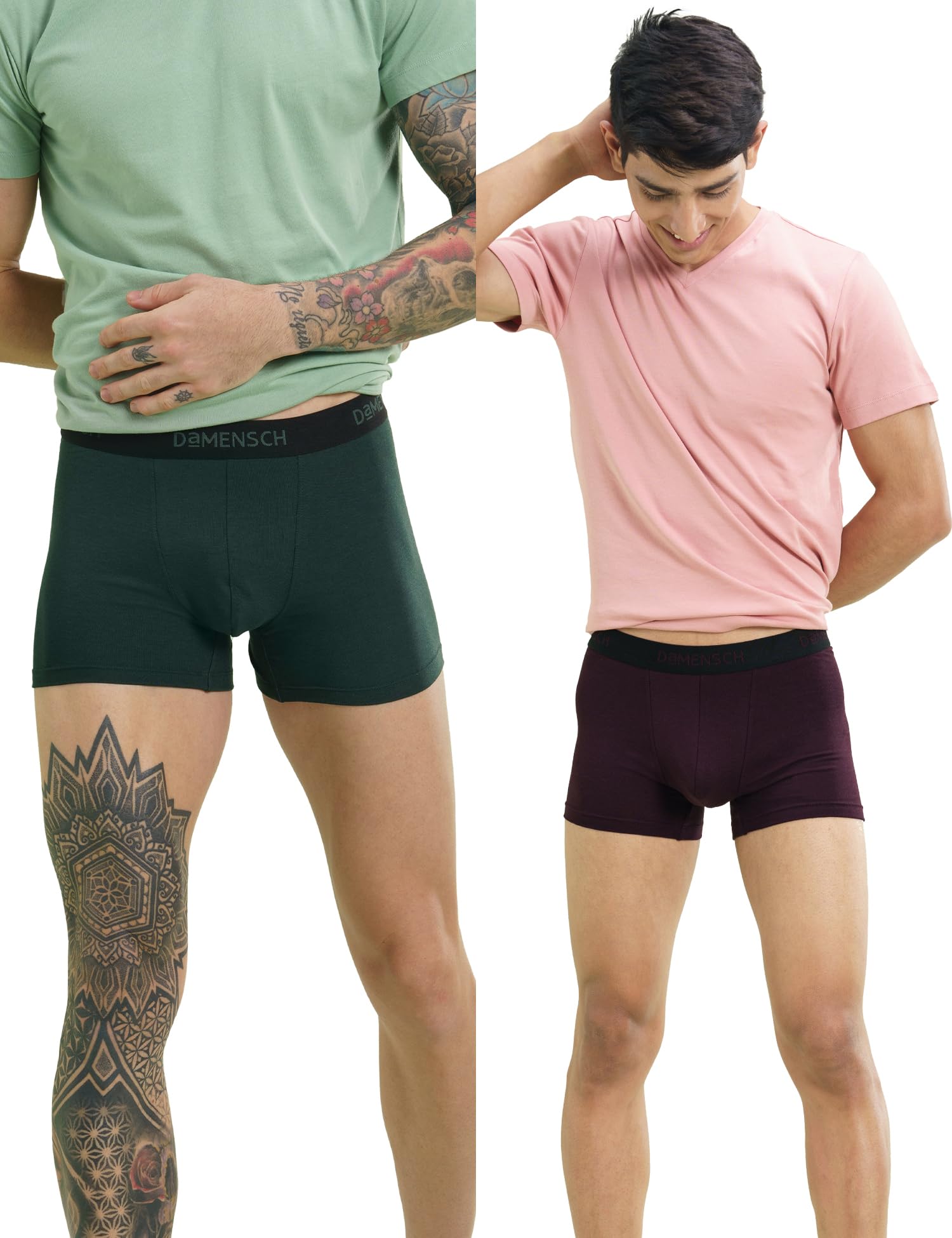 DAMENSCH Men's Cotton Trunks - Peppermint