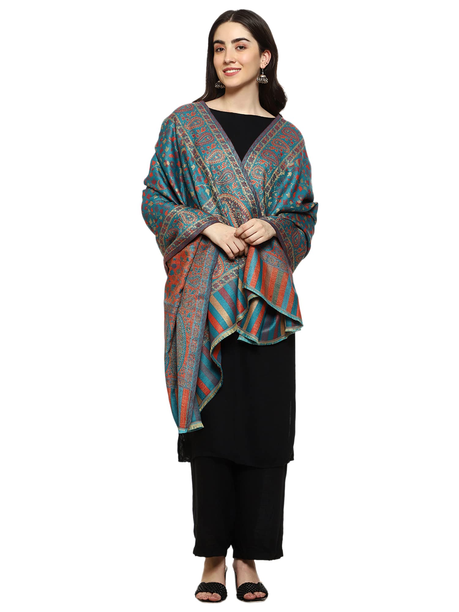 Weavers Villa Kashmiri Woven Acro Wool Shawl for Women - Image 4