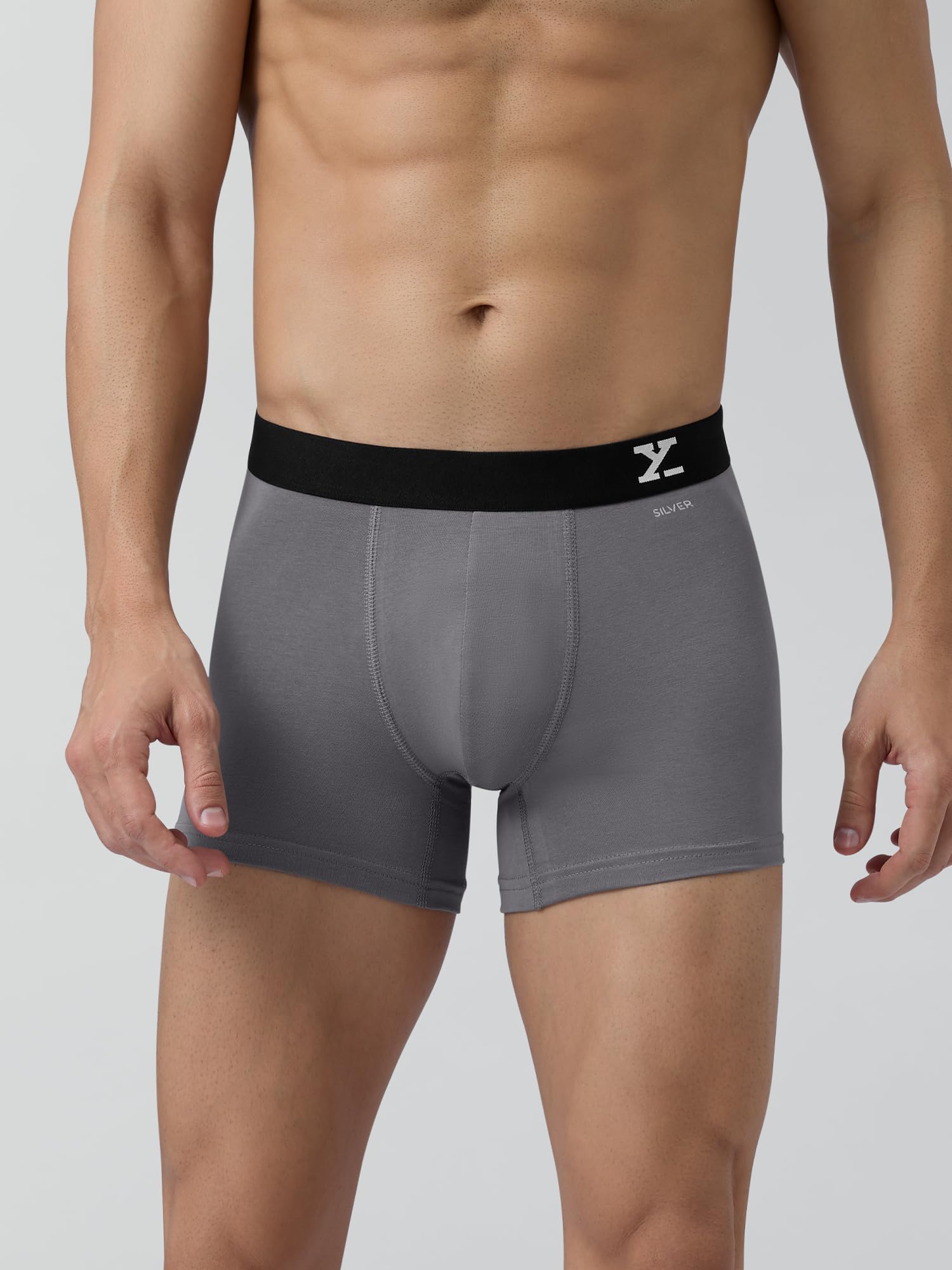 XYXX Men's Cotton Trunks - Legion Blue & Frost Grey - Image 2
