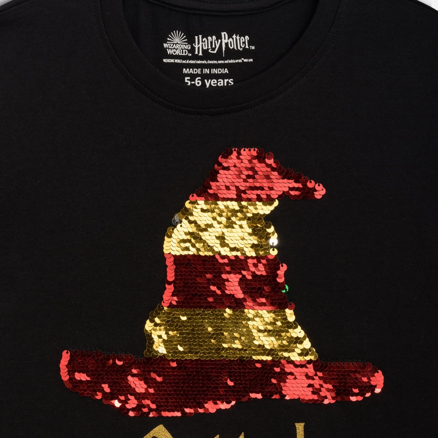 Harry Potter Reversible Sequins T-Shirt for Kids - Black - Image 4