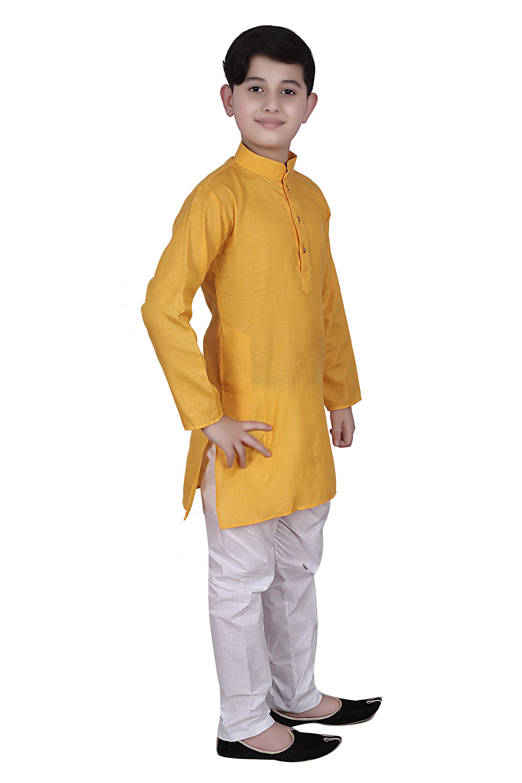 Pro-Ethic Kids Kurta Pyjama Set - Yellow - Image 4