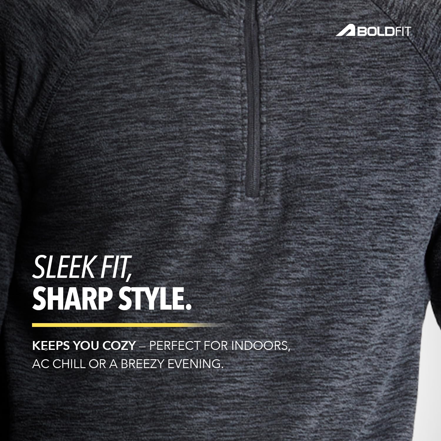 Boldfit Men's Tailored Fit Sweatshirt - Blue - Image 5