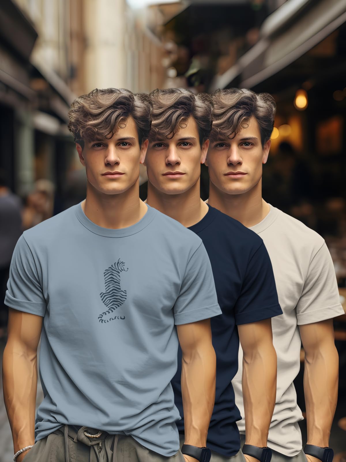 BULLMER Men's Printed Cotton Blend T-Shirt - Image 2