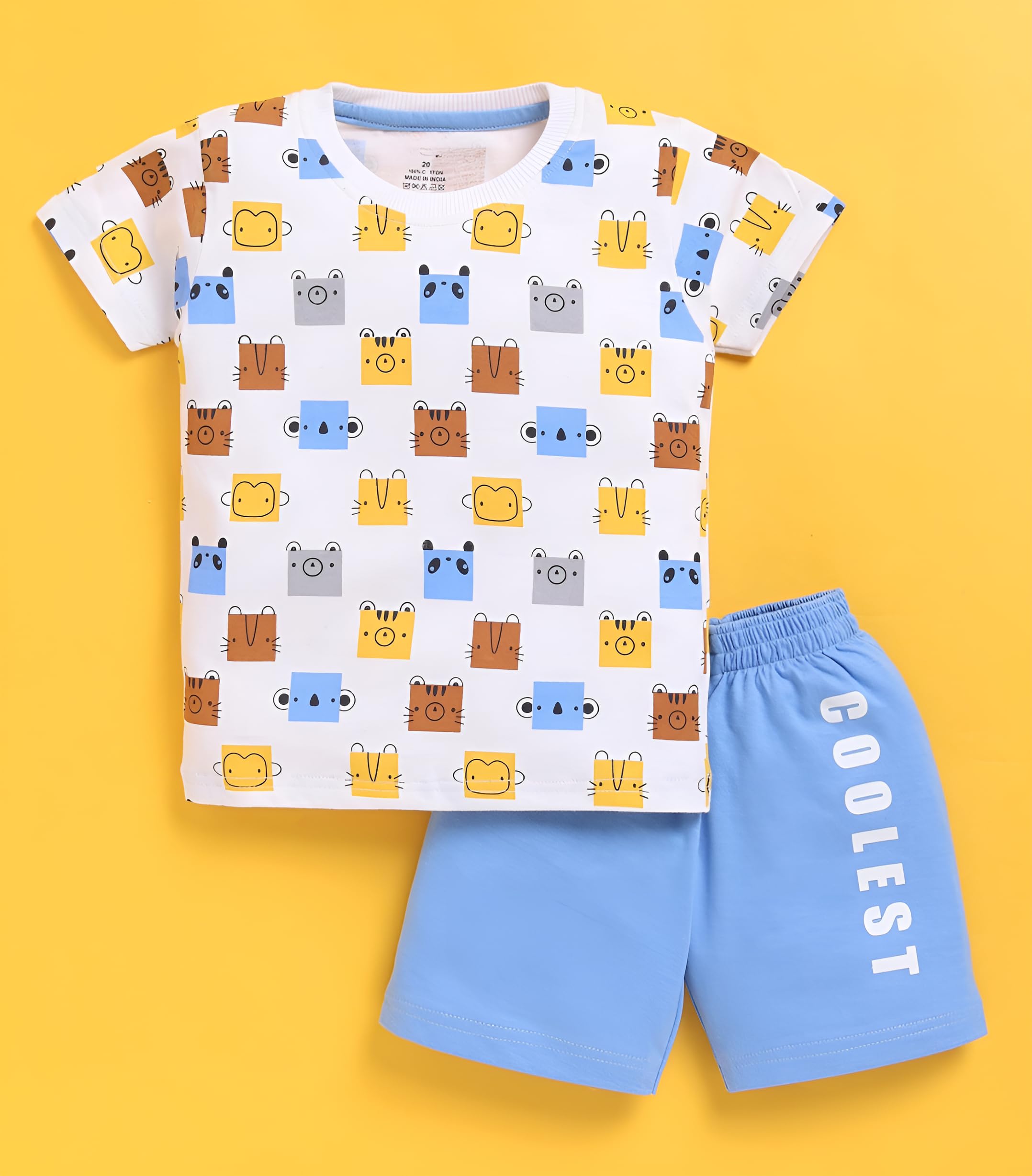 Toonyport Boys Cotton T-Shirt & Shorts Set - Animal Prints - Image 5