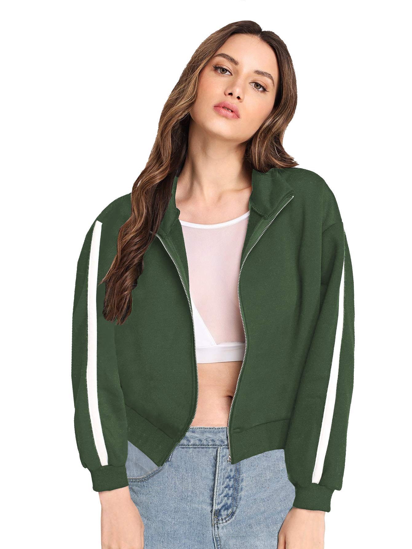 Fabricorn Women's Cotton Collar Neck Sweatshirt