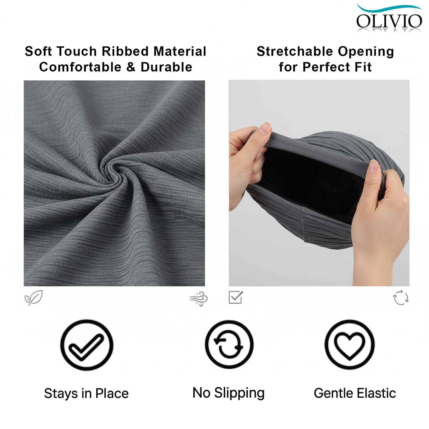 Olivio Grey Thermal Beanie for Men & Women - Image 4