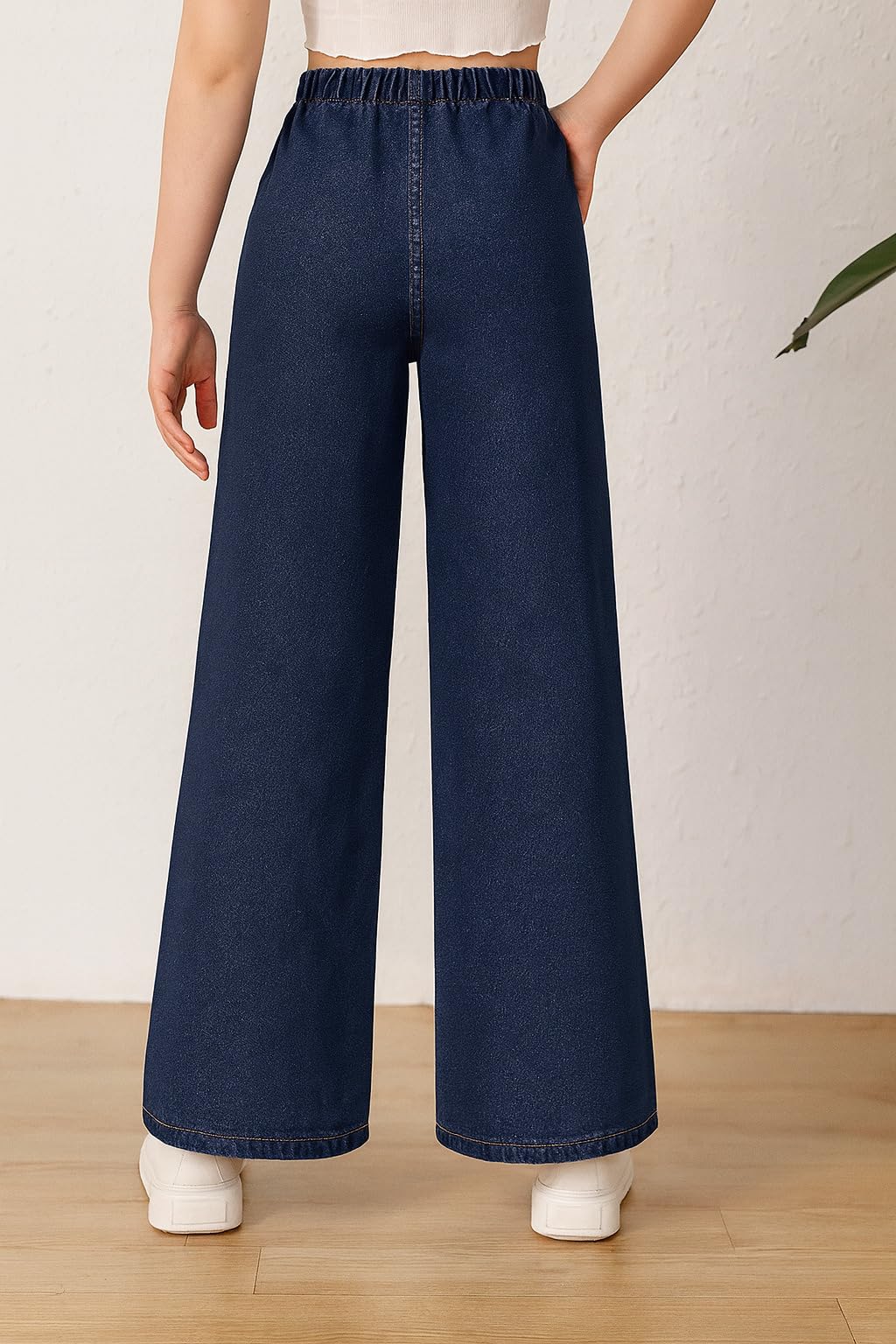 ADBUCKS Girls Stretch Denim Wide Leg Jeans - Image 4