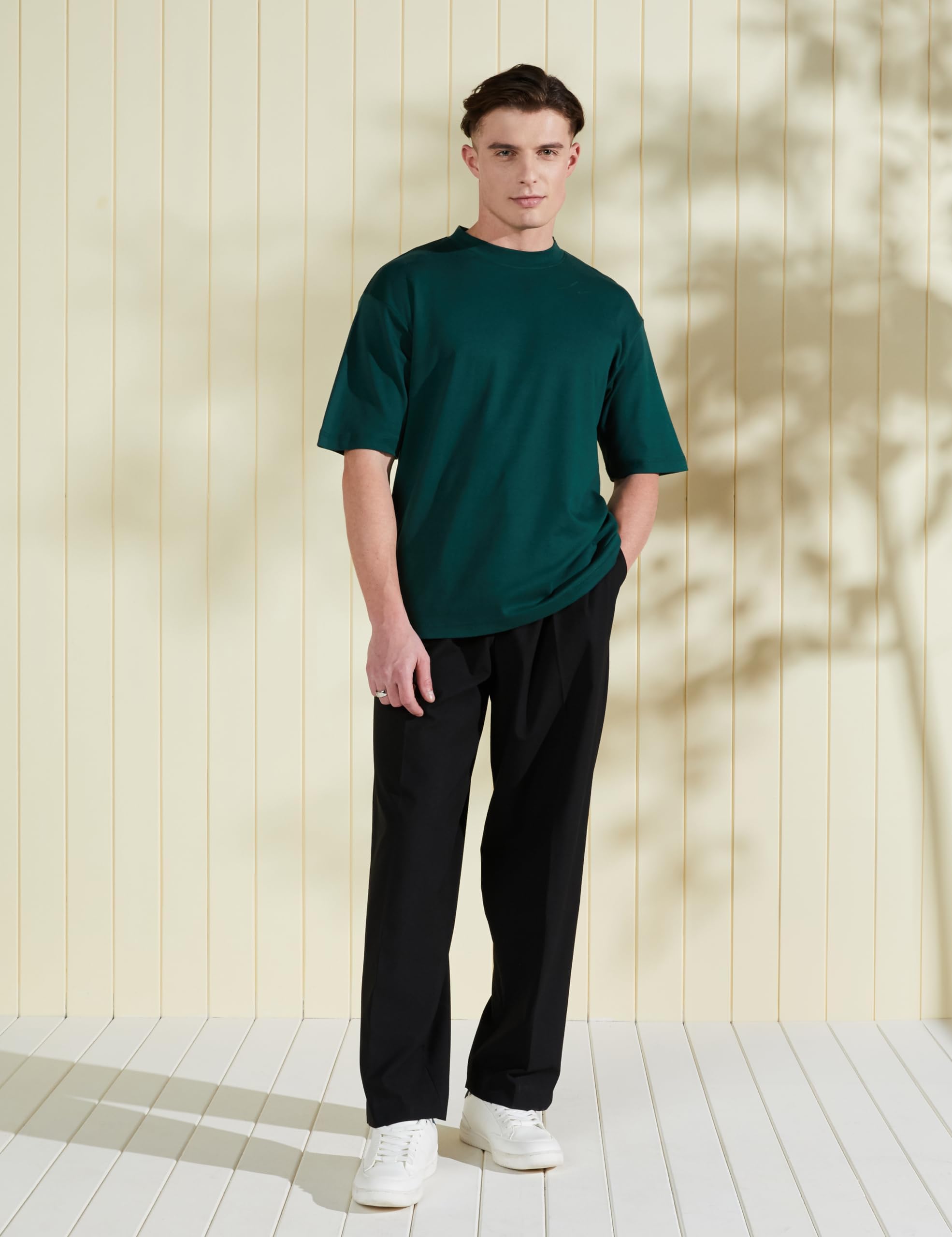 Amazon Men Cotton Solid Oversized T-Shirt - Image 3