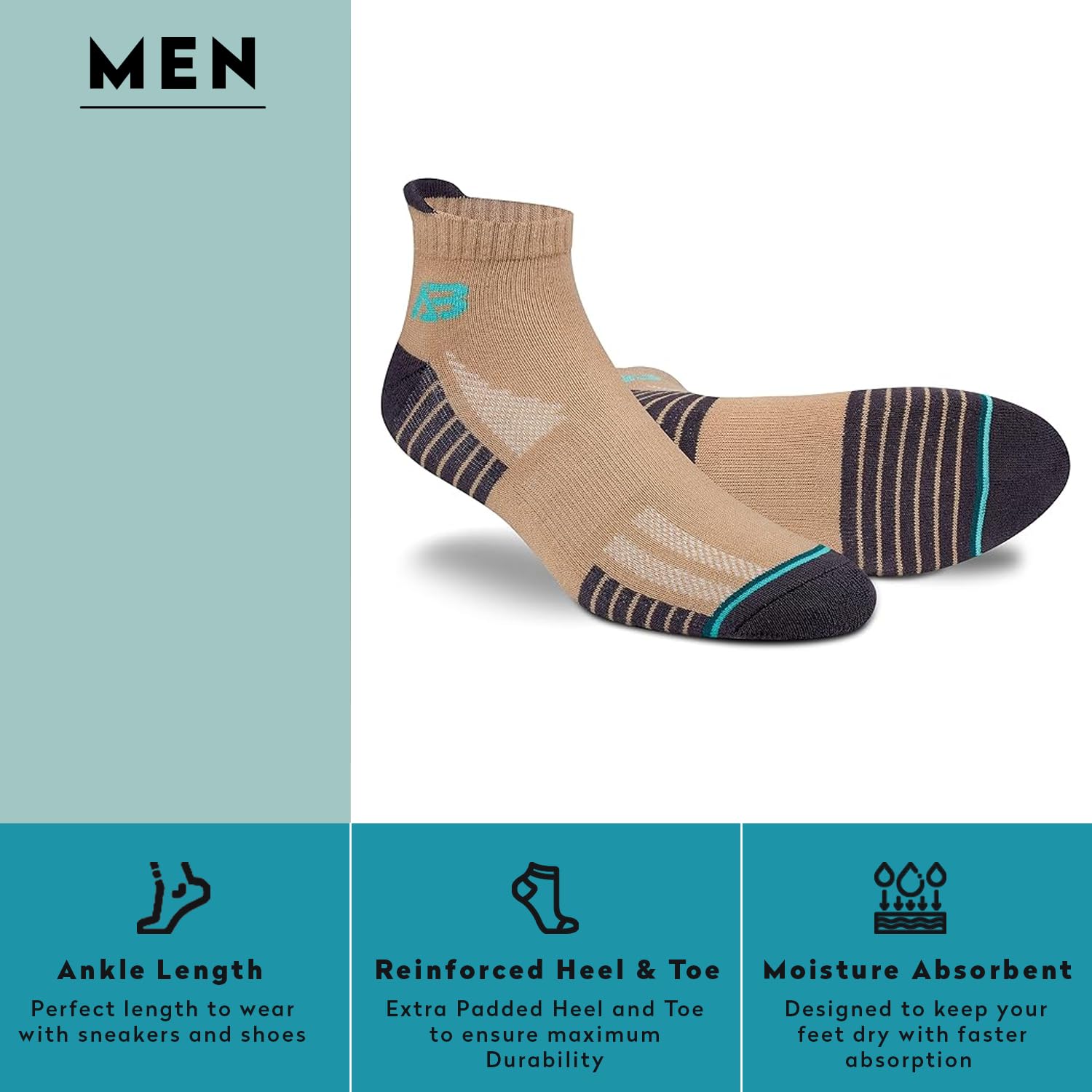 Antonio Benedetto Unisex Ankle Socks - Breathable Anti Odour - Image 3