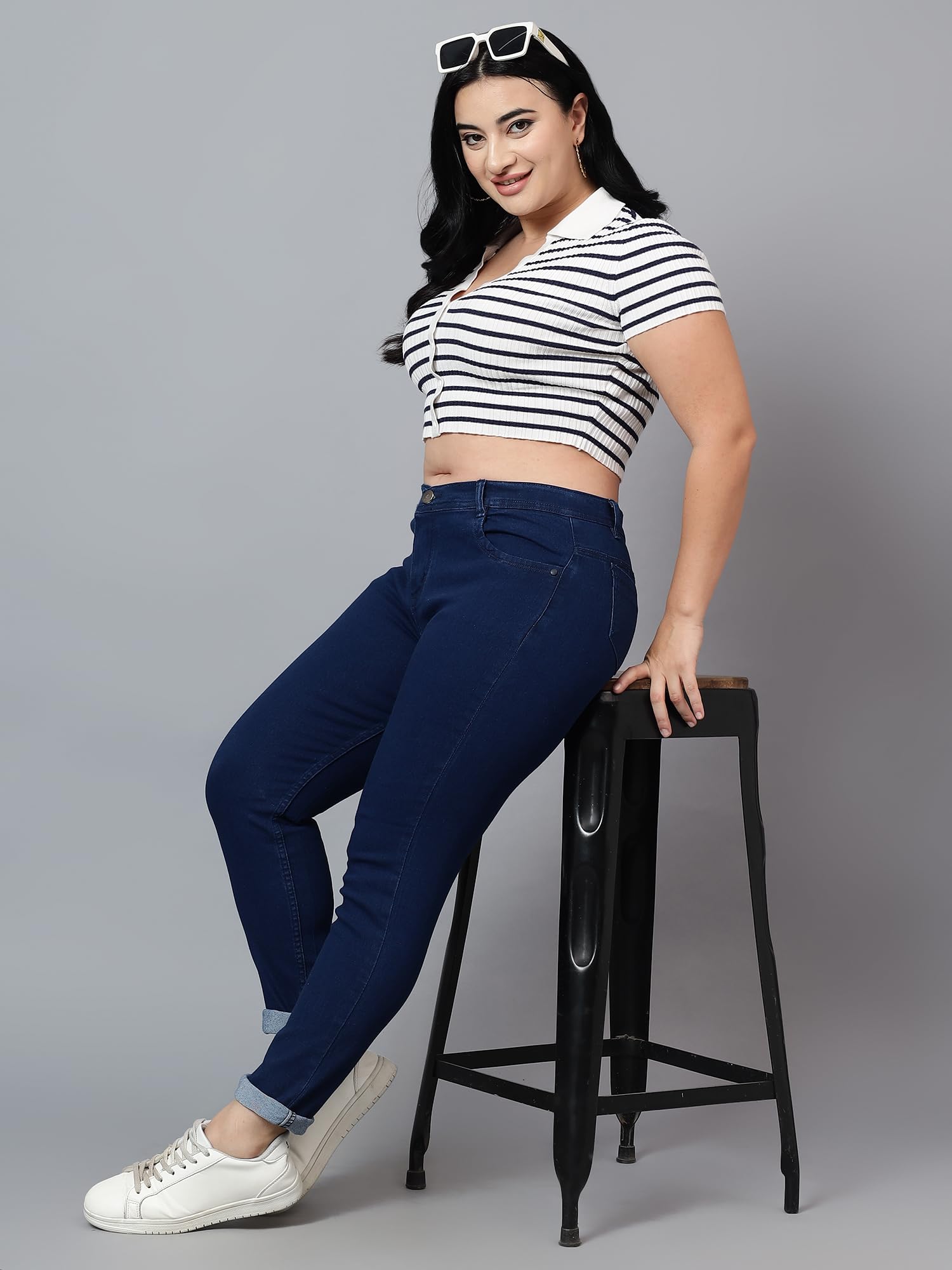 Nifty Mid Rise Stretch Jeans for Women - Image 5