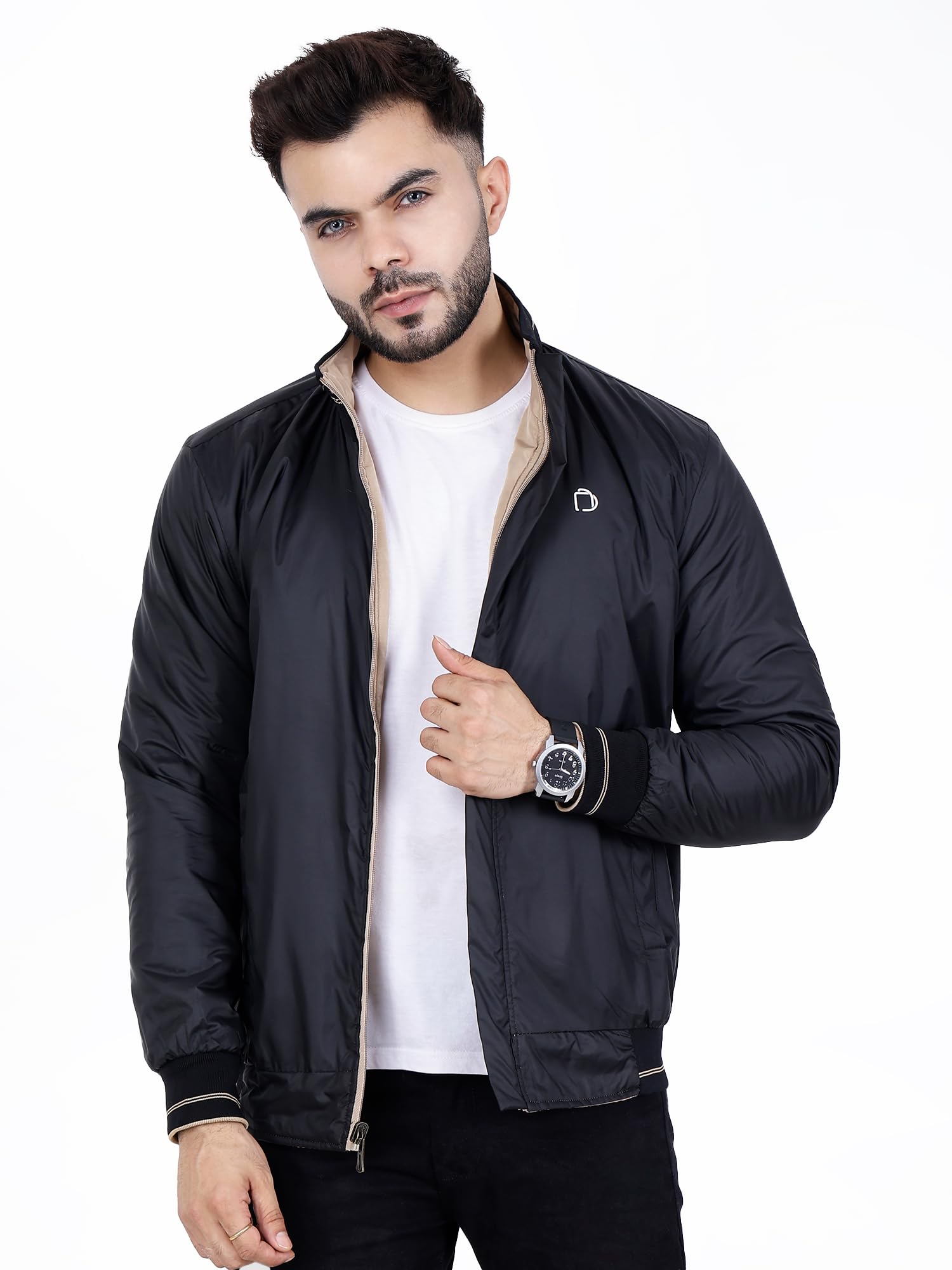 Dollar Men's Reversible Bomber Jacket - Water Resistant - Image 3