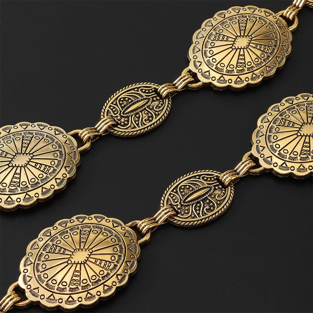 Golden Concho Waist Belt for Women - Image 4