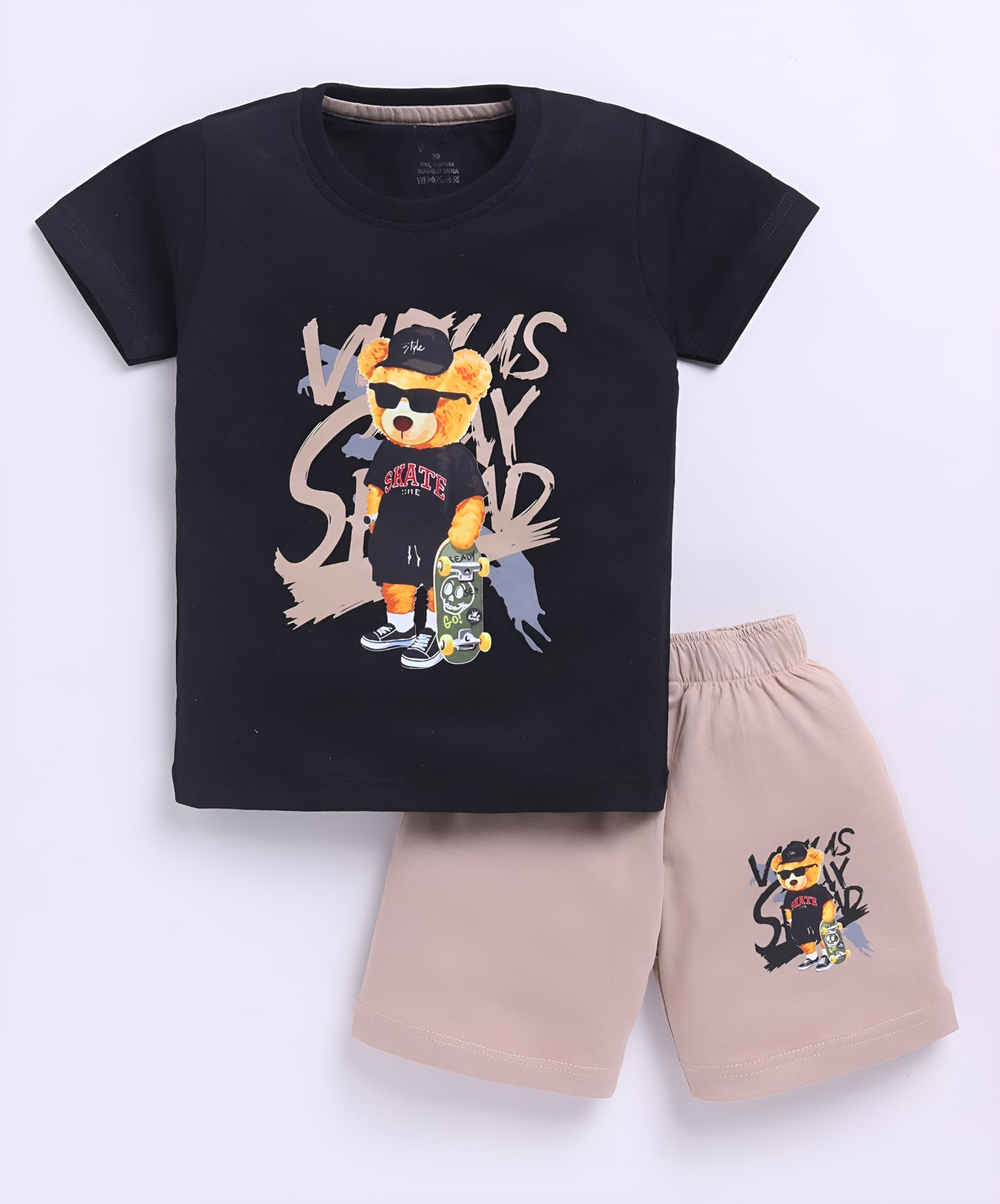 Toonyport Boys Cotton T-Shirt & Shorts Set - Animal Prints - Image 3