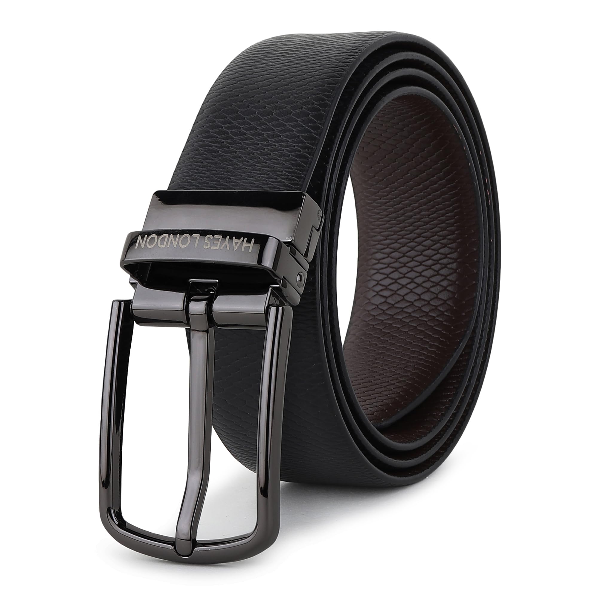 HAYES Italian Leather Reversible Belt for Men
