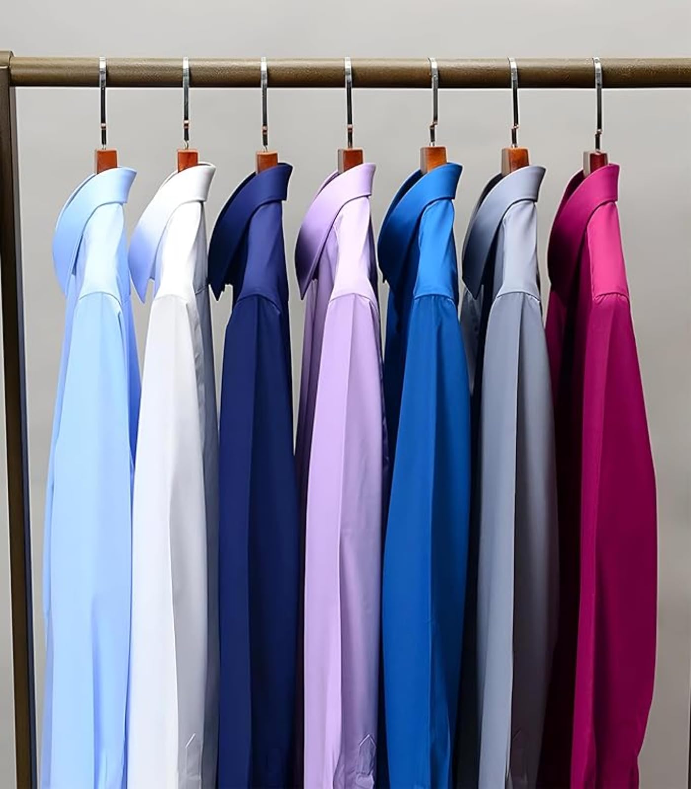 DEELMO Men Light Pink Satin Shirt - Image 5