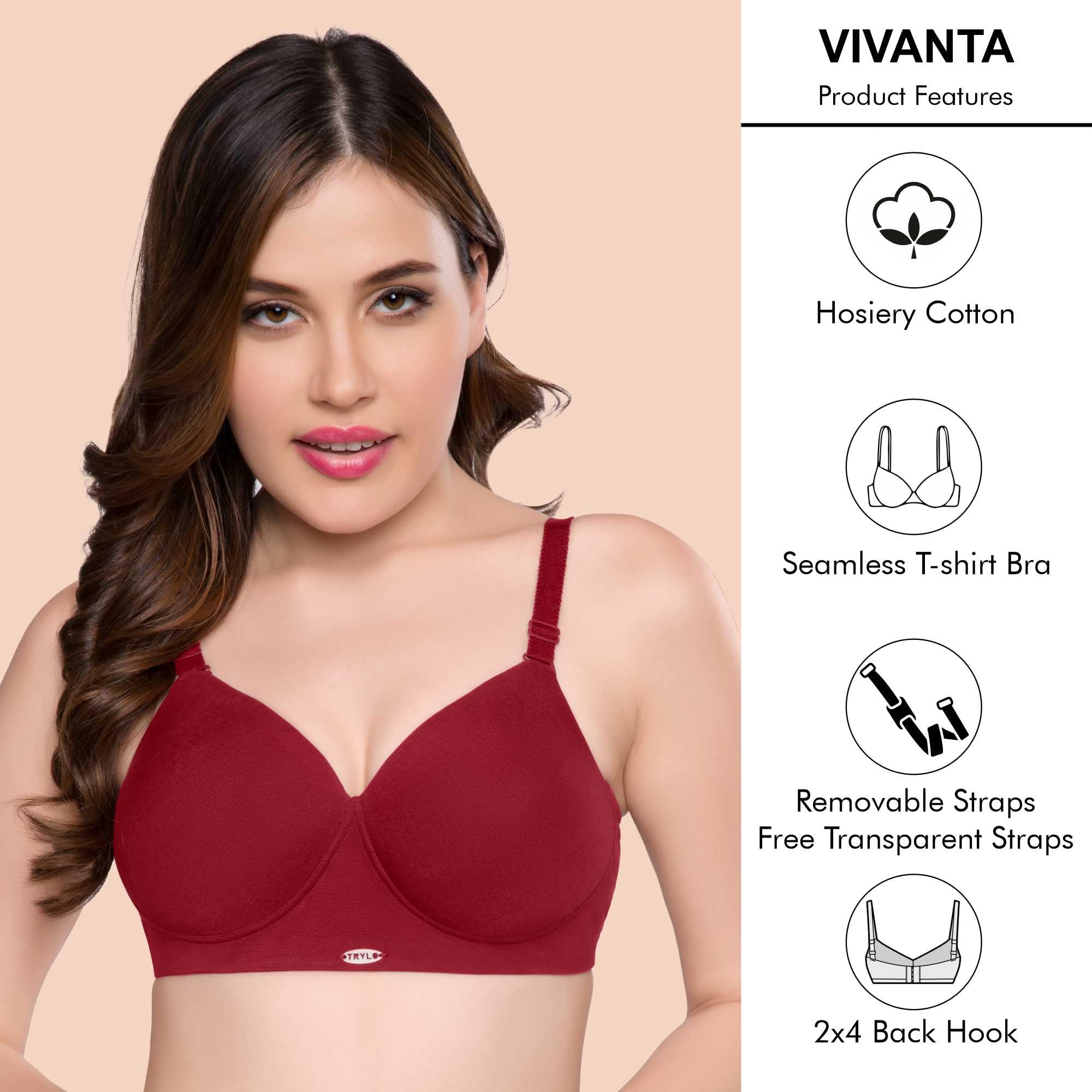 TRYLO VIVANTA E-Cup Bra - Rasberry - Image 5