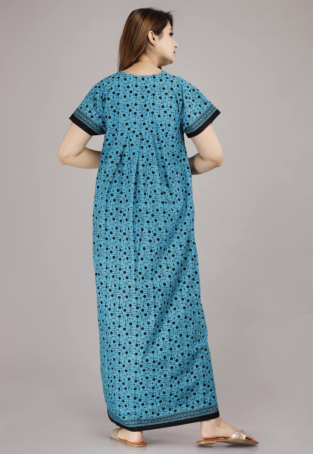 Monique Cotton Nighty for Women - Floral - Image 3