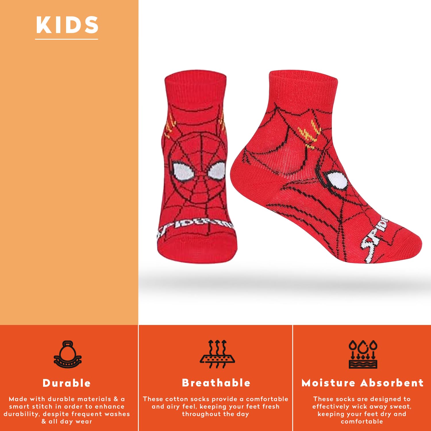 Supersox Disney Avenger Ankle Socks for Kids - Image 5