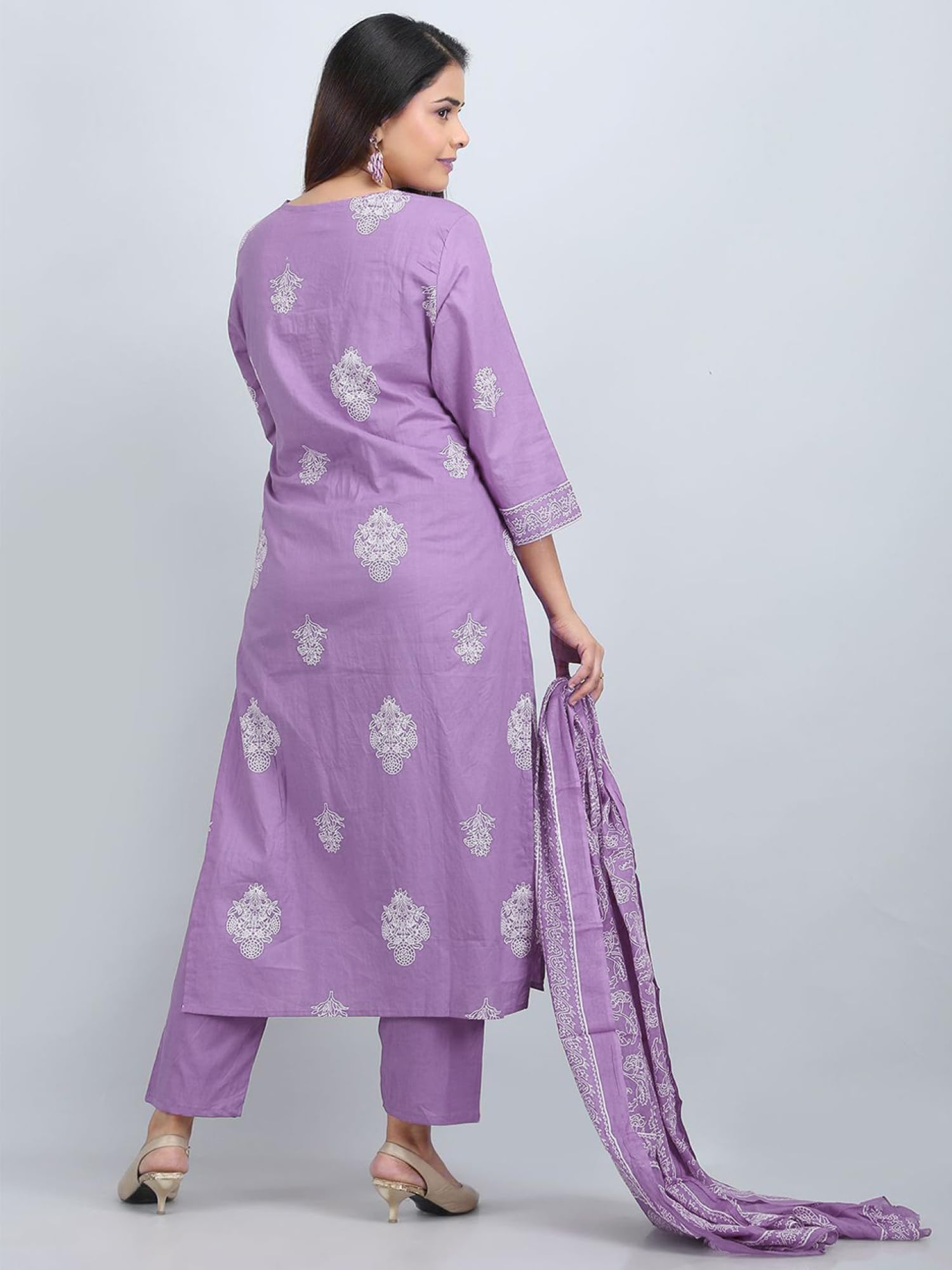 PARTHVI Purple Kurta Set for Women - Image 3