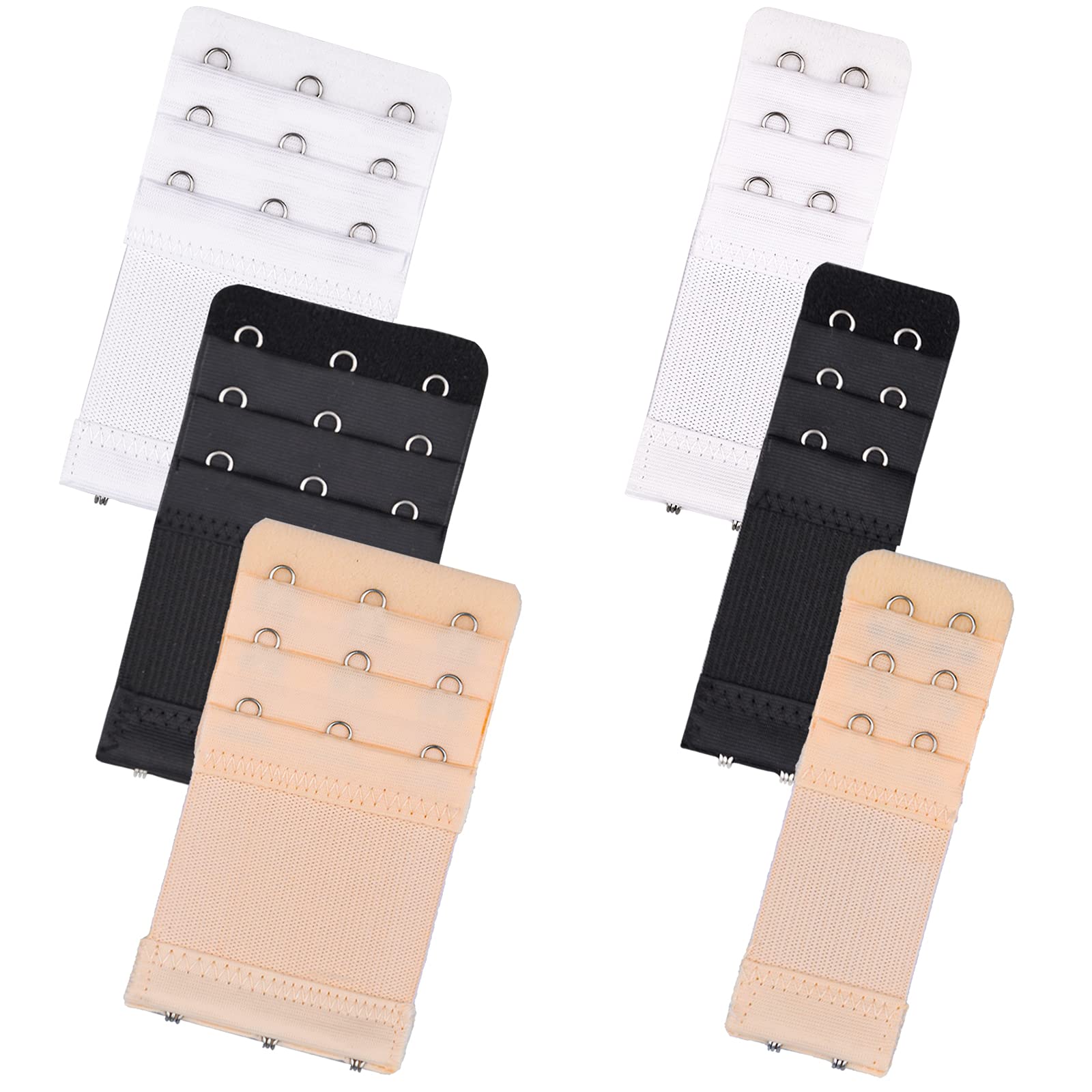 GarbGlide Bra Extenders - Black White Nude