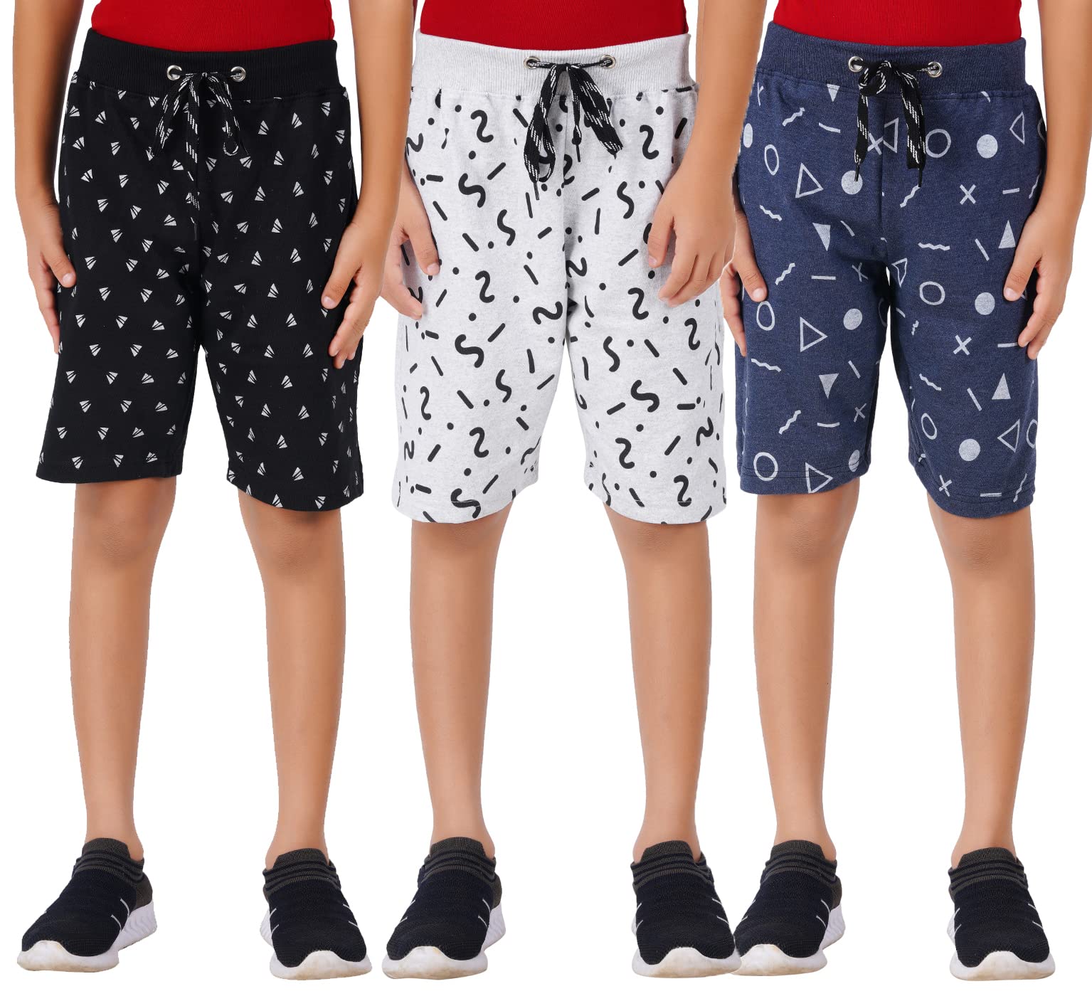 hotfits Boys Cotton Shorts Multicolor
