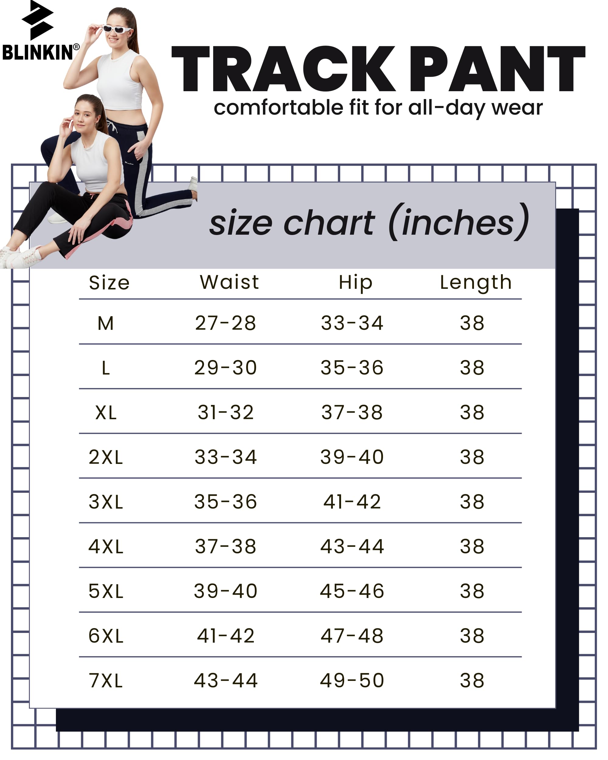 BLINKIN Women's Cotton Pajamas - Black Navy - Image 2