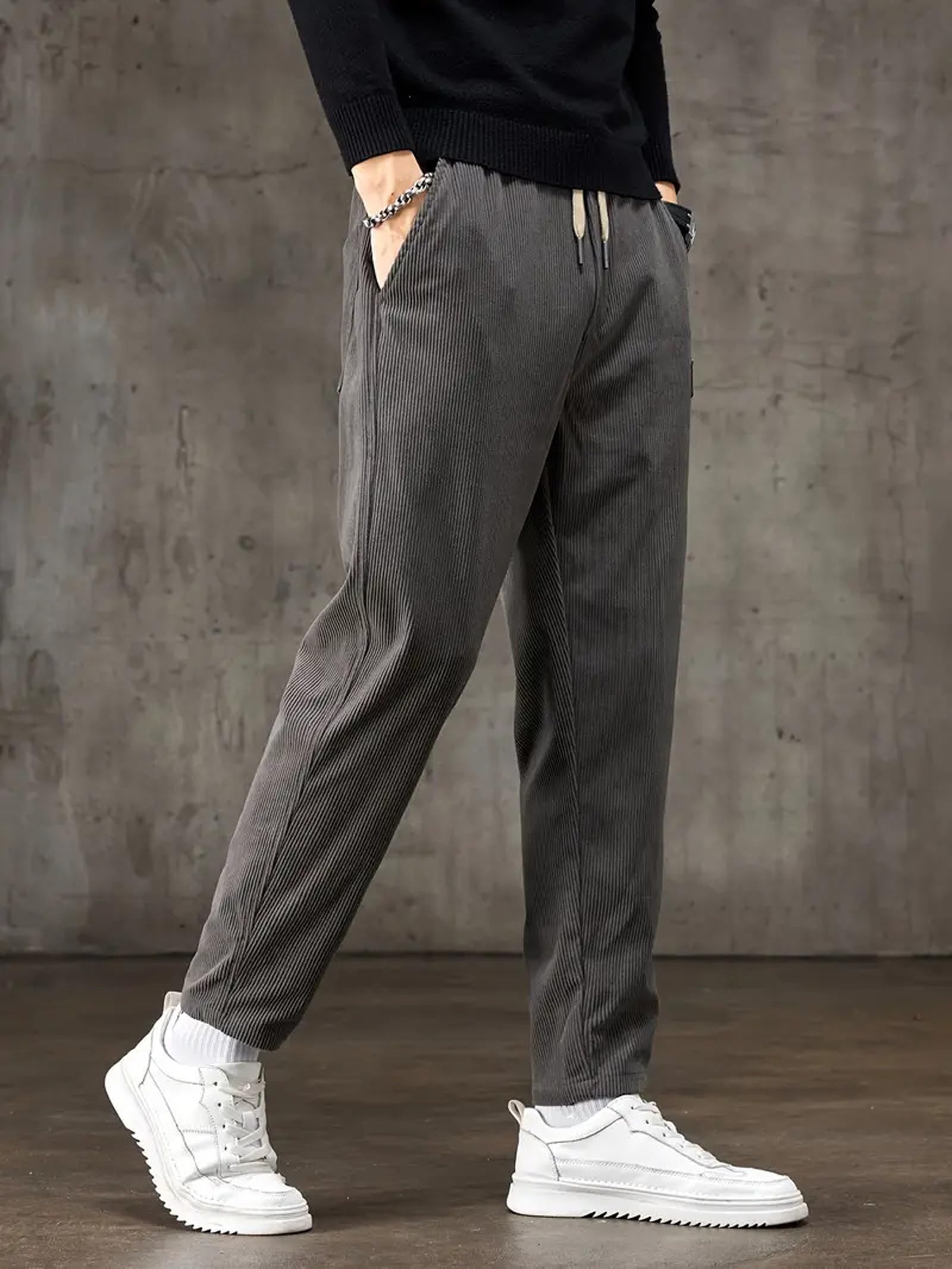 Samfor Men's Grey Corduroy Pants - Image 2