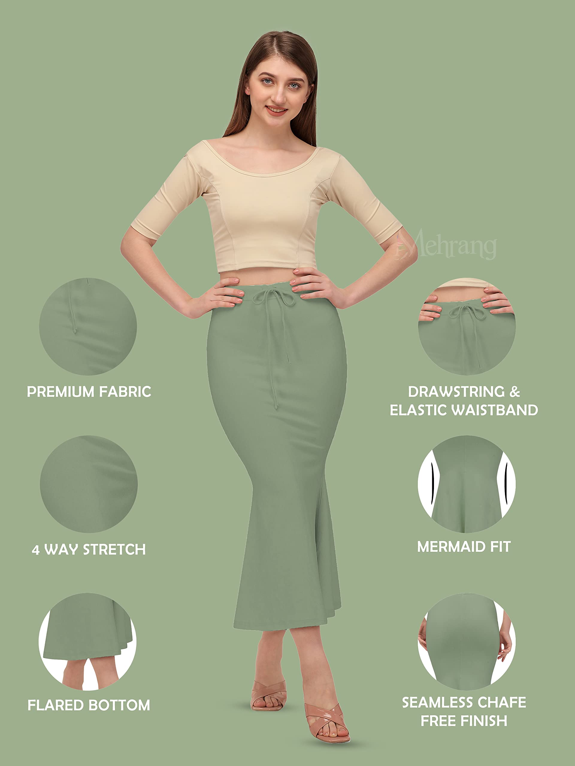 Mehrang Women Saree Shapewear Petticoat - Cotton - Image 2