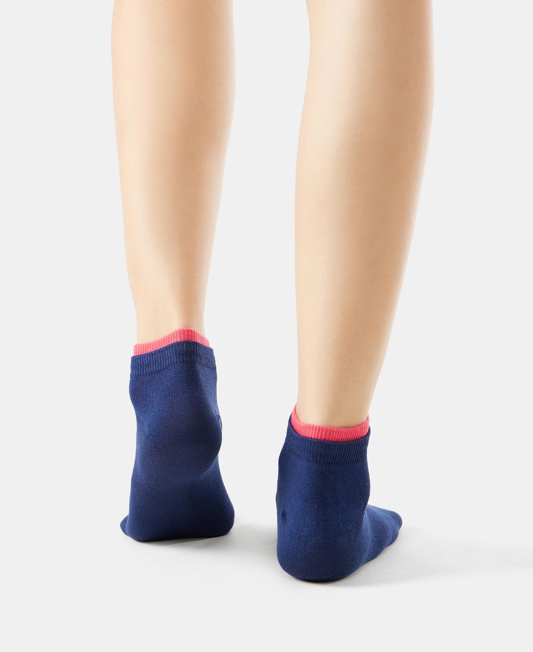 Jockey Women's Low Ankle Socks - Imperial Blue & Raspberry - Image 5