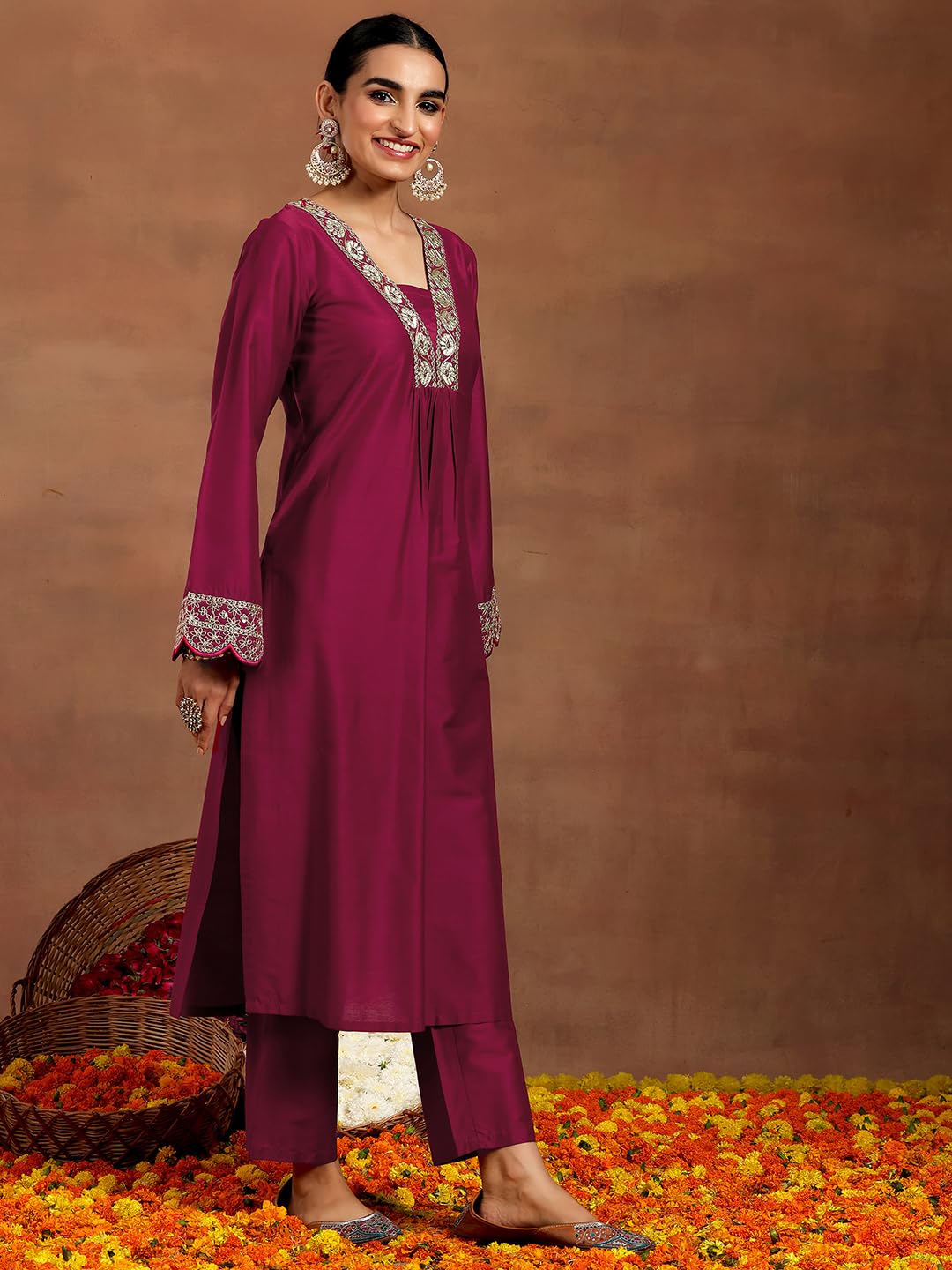 Libas Women's Silk Blend Kurta Sets - Image 3
