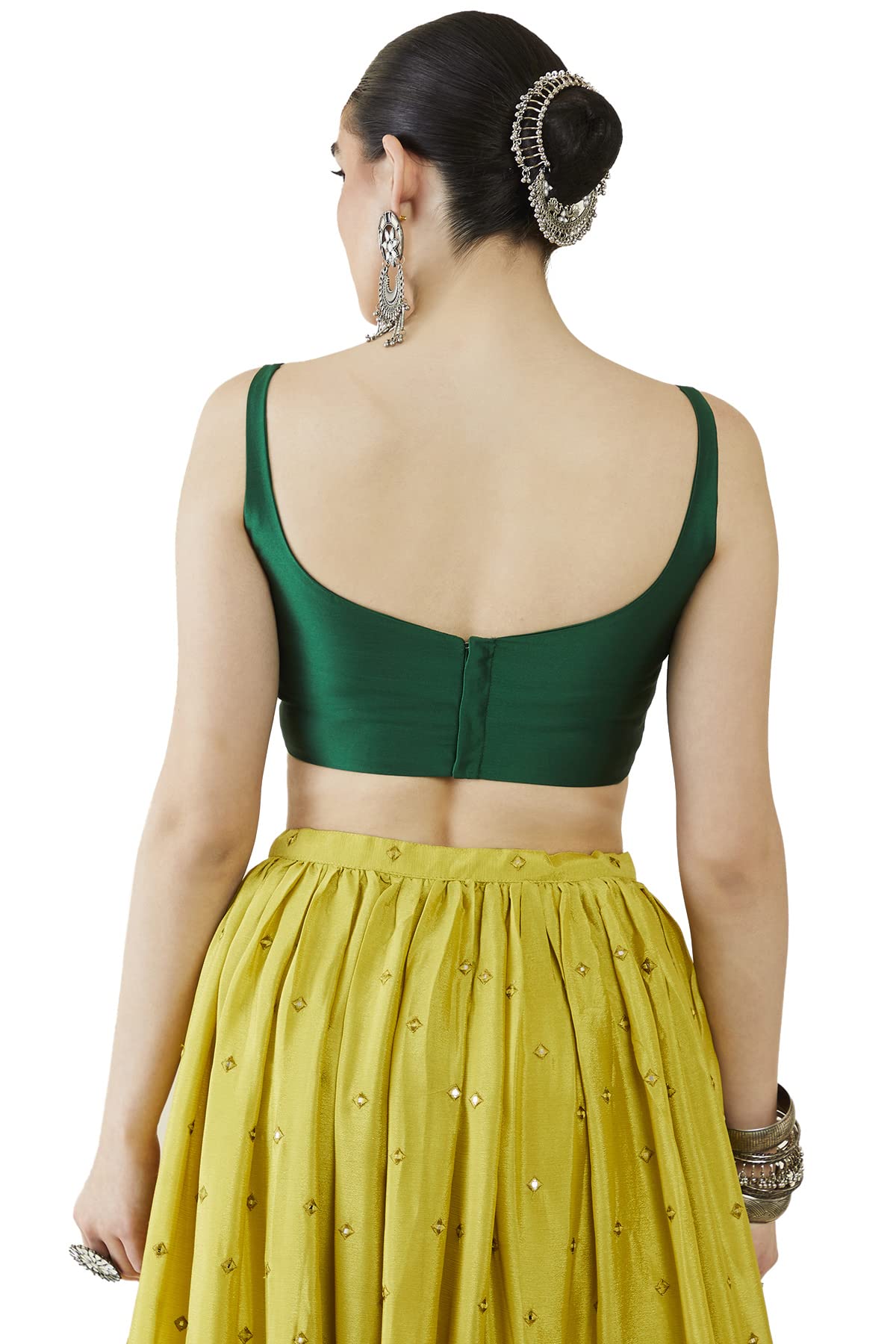 Soch Women's Green Taffeta Blouse - Image 3
