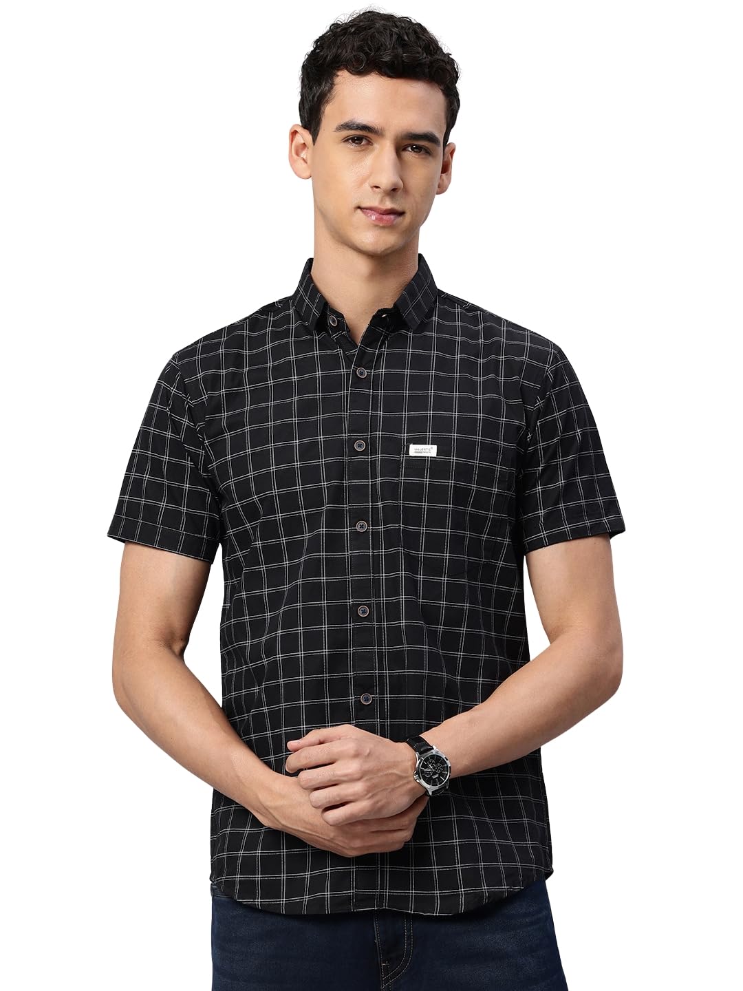 Majestic Man Checked Casual Shirt