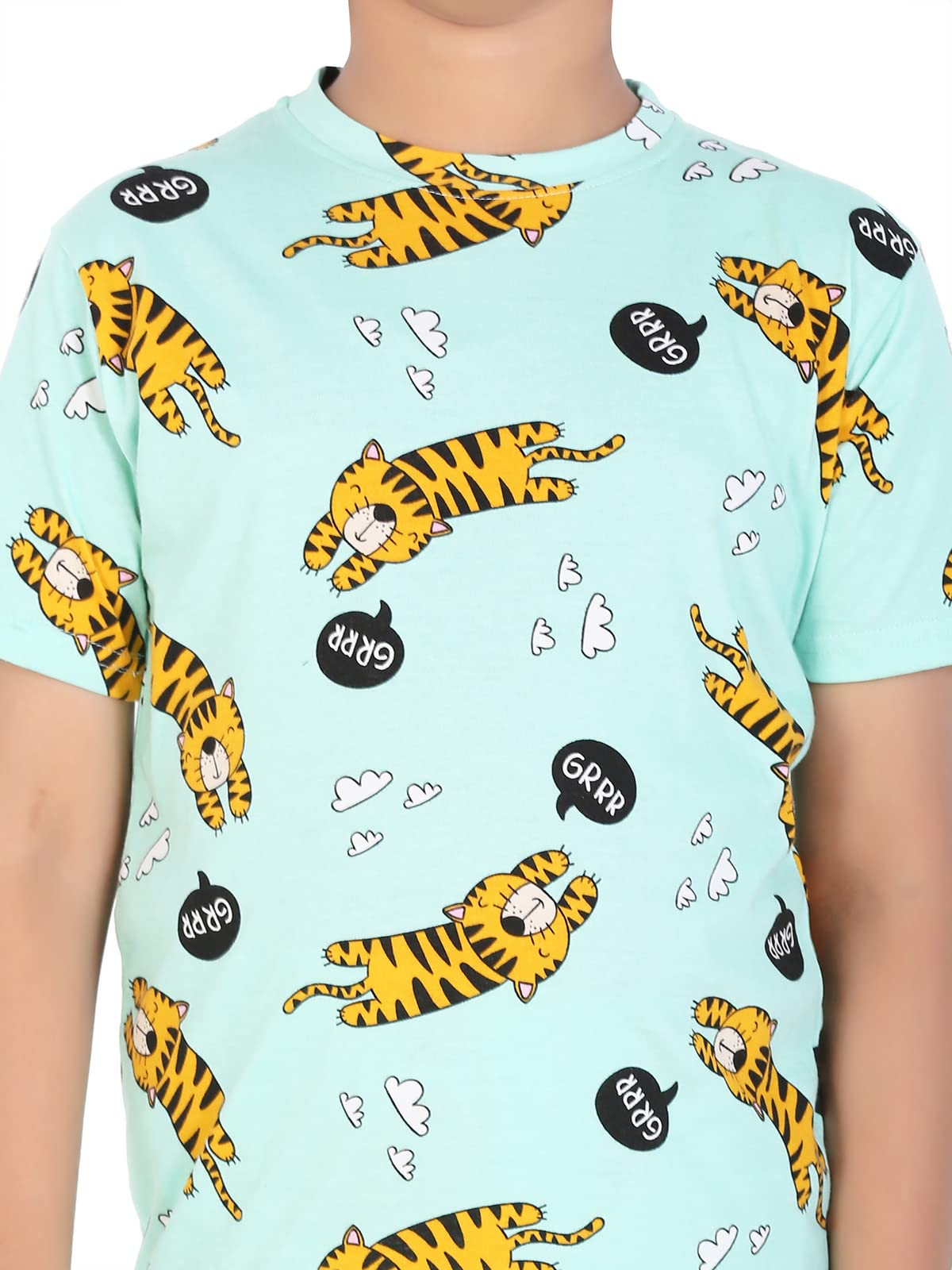 Ninos Dreams Boys Cotton Coord Set Night Suit - Green - Image 5