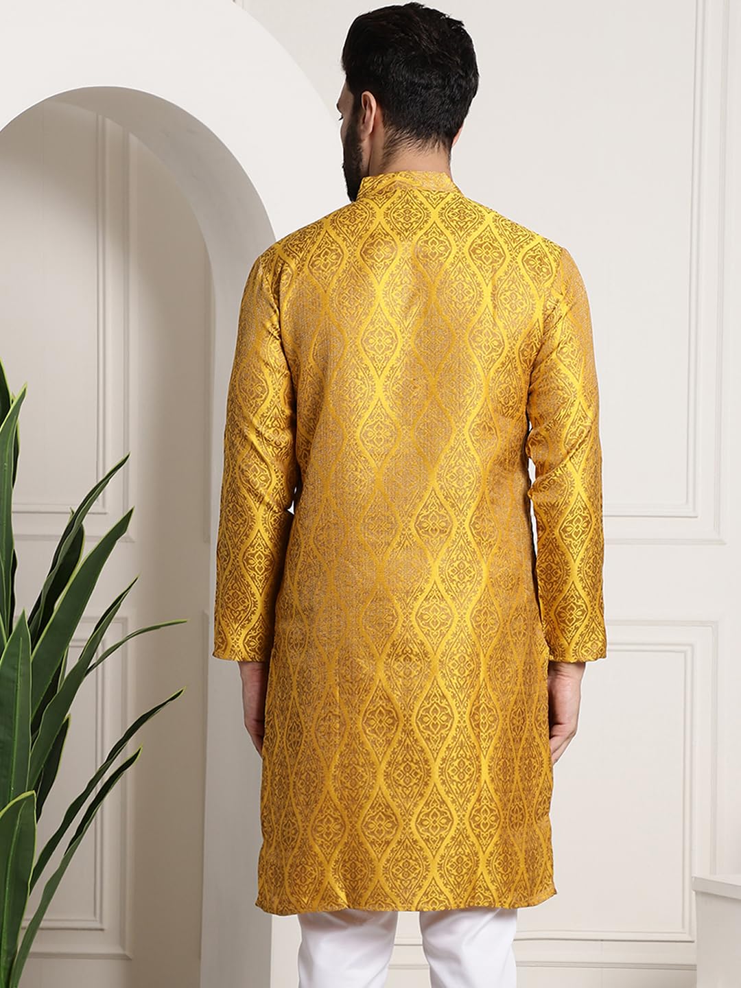 SOJANYA Men's Kurta - Mustard - Image 4