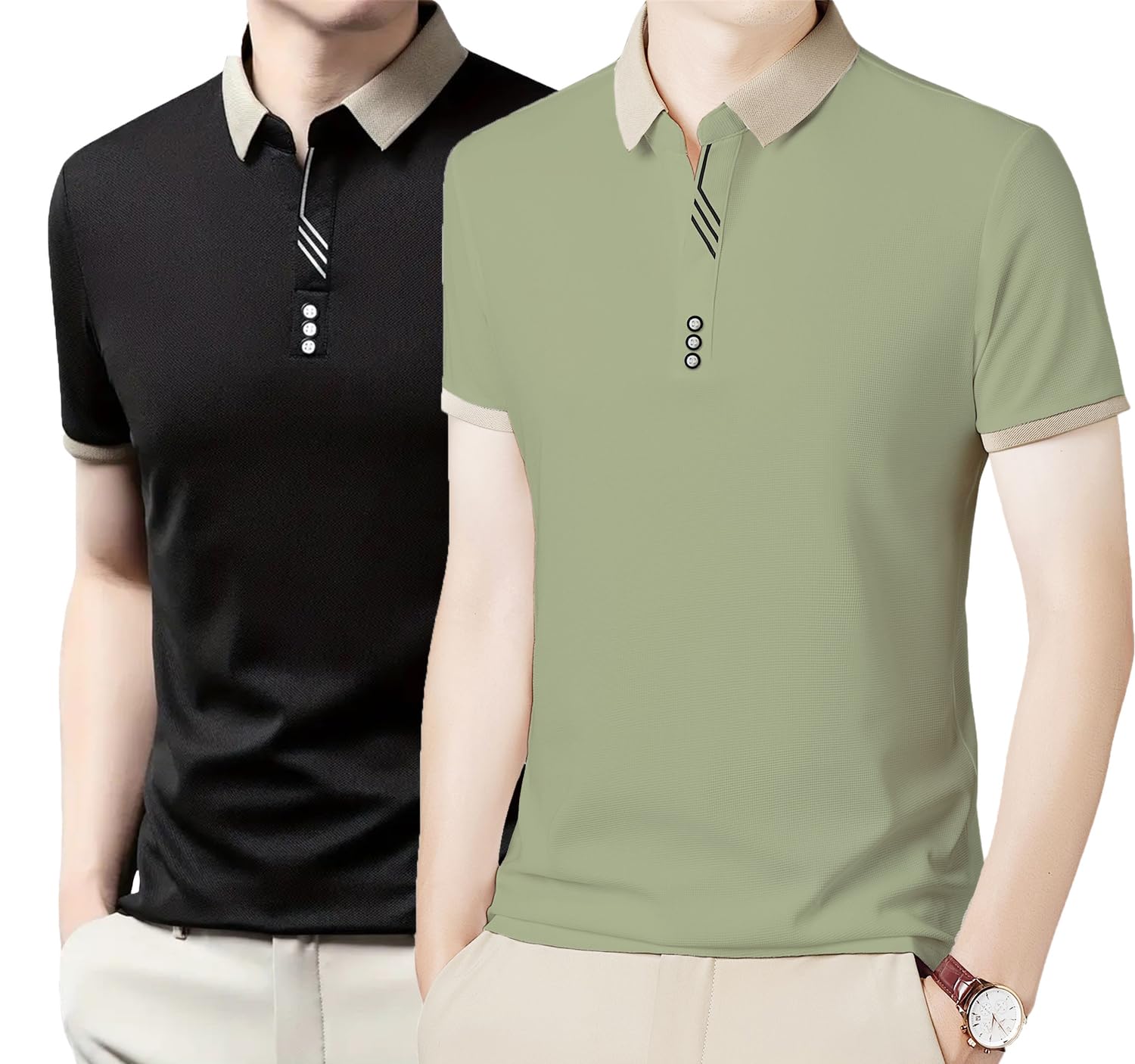 Lymio Men's Black Pista Polo T-Shirt
