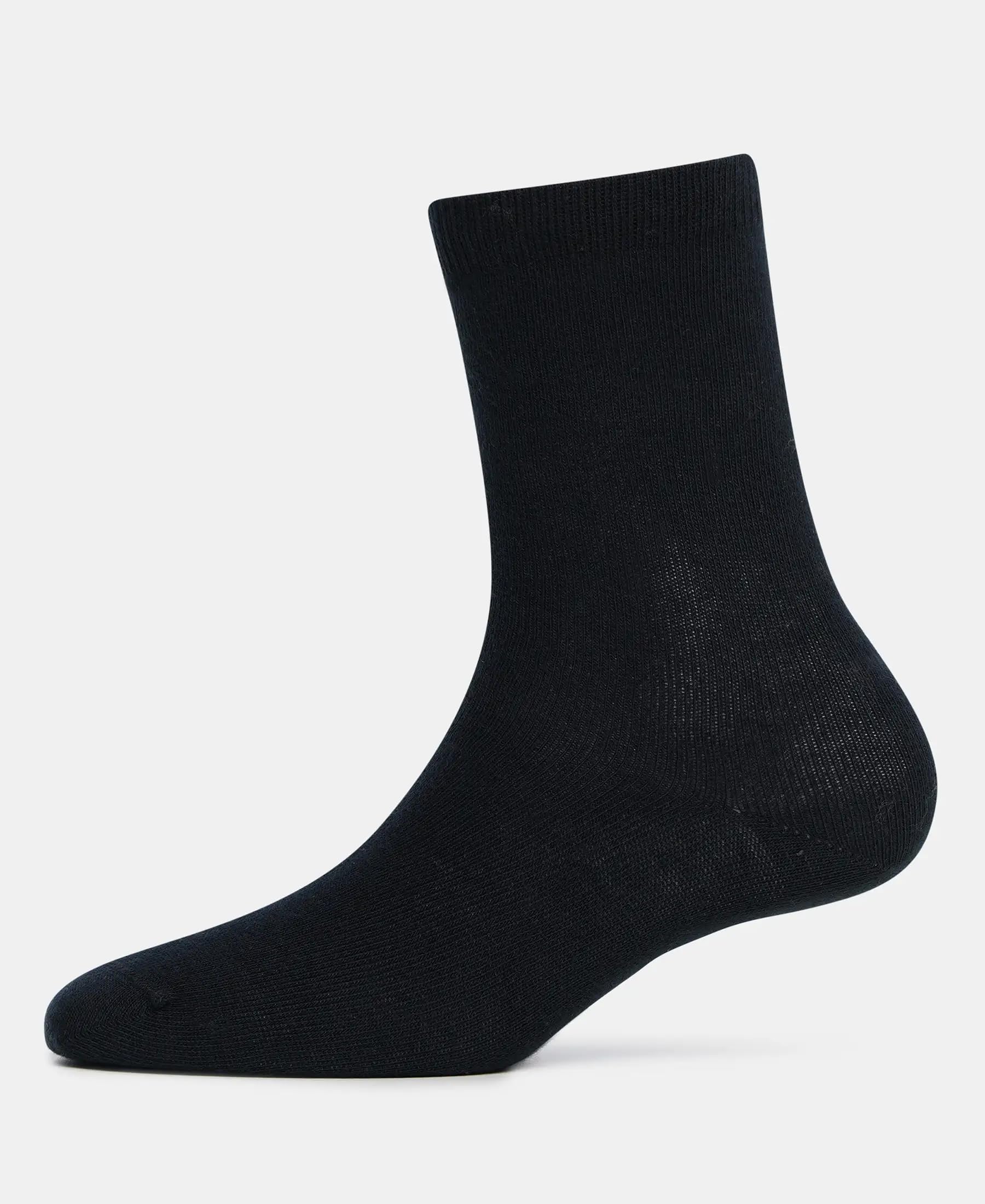 Jockey Kid's Cotton Stretch Calf Length Socks - Black - Image 5