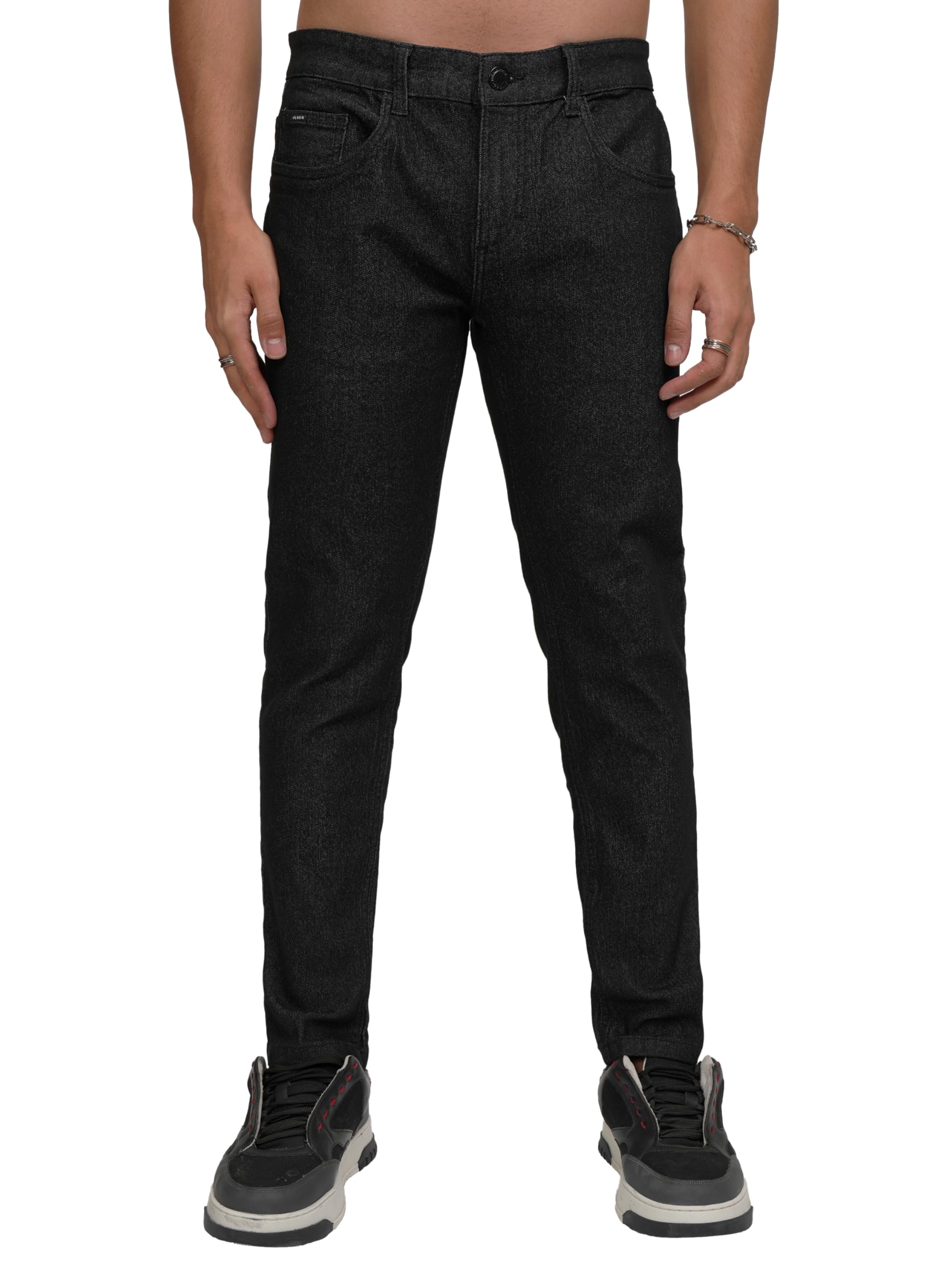 Highlander Men's Tapered Jeans - Black