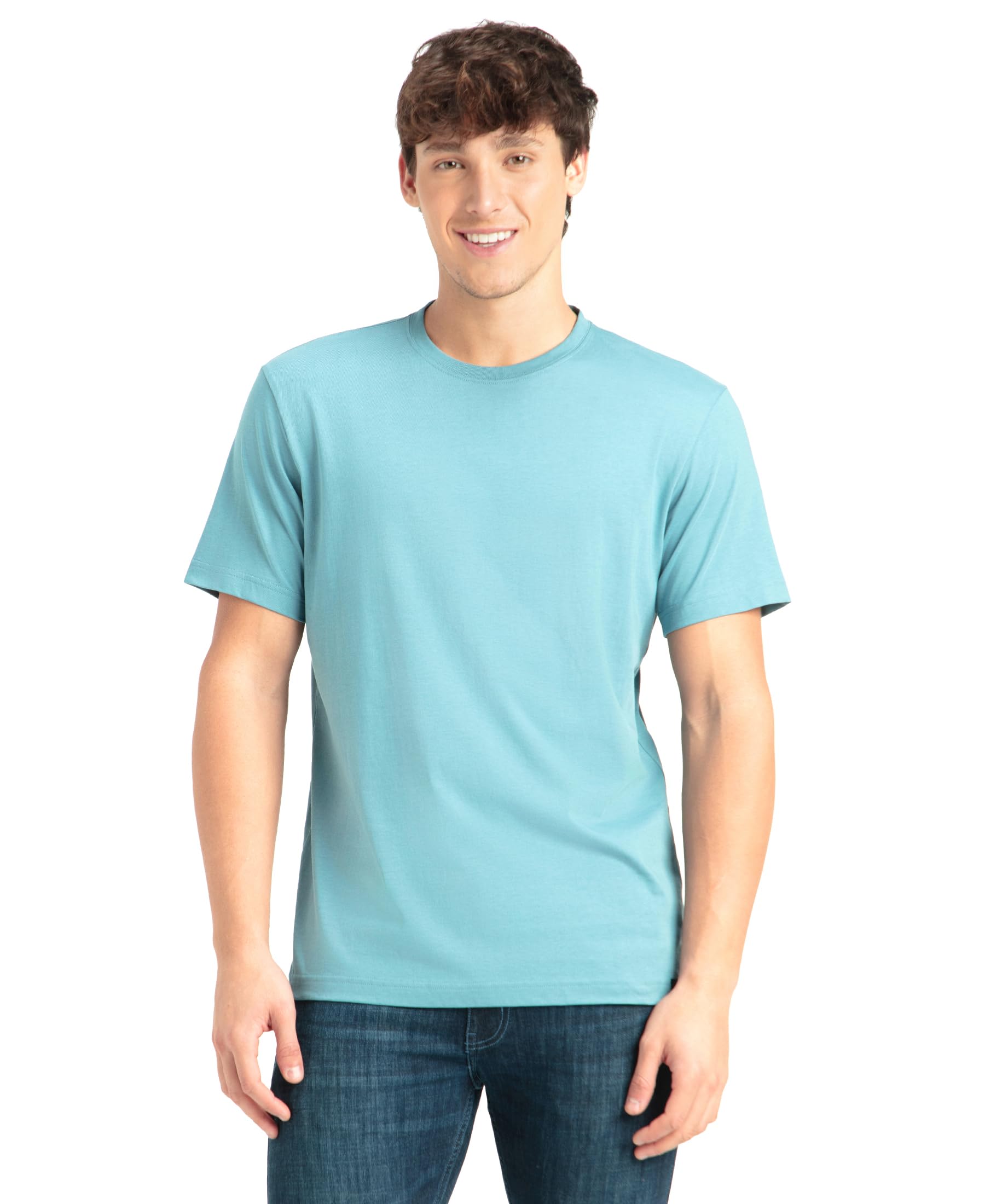 Jockey Men's Cotton Rich Round Neck T-Shirt - Provincial Blue