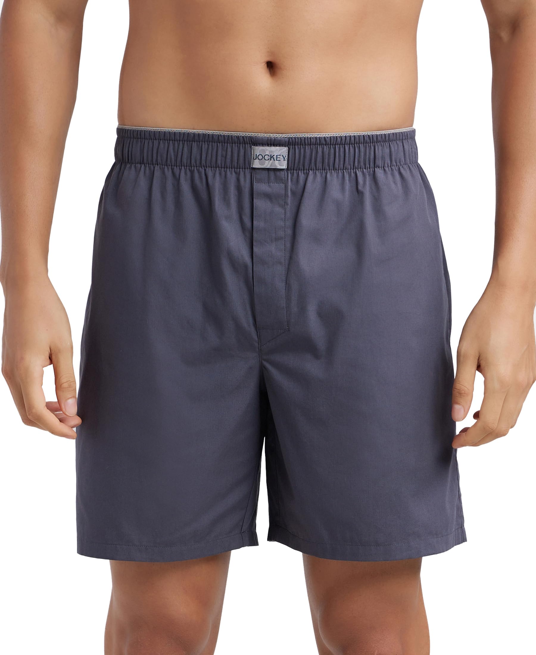 Jockey Men's Graphite Boxer Shorts - Cotton