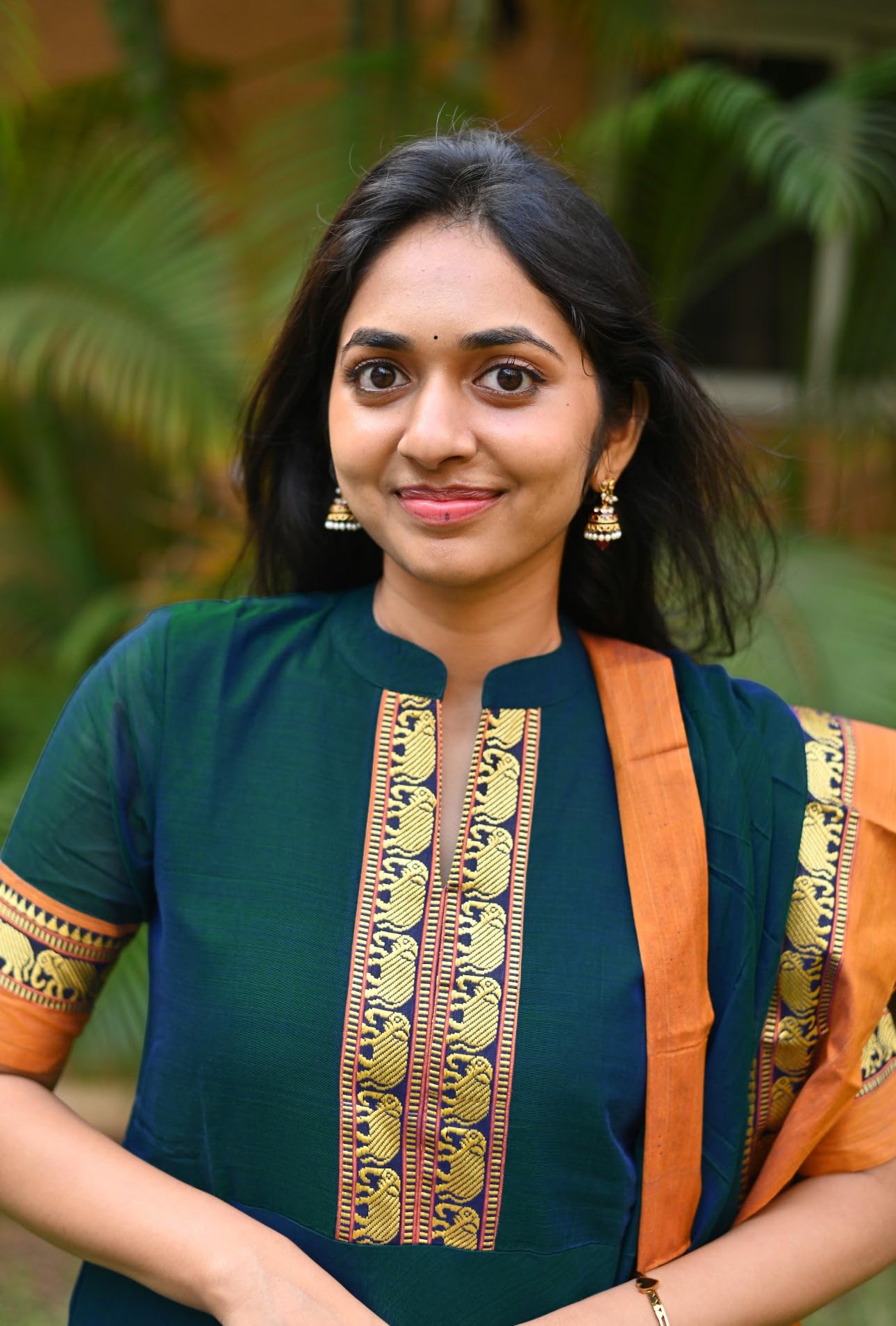 GoSriKi Sky Blue Anarkali Kurta Set for Women - Image 5