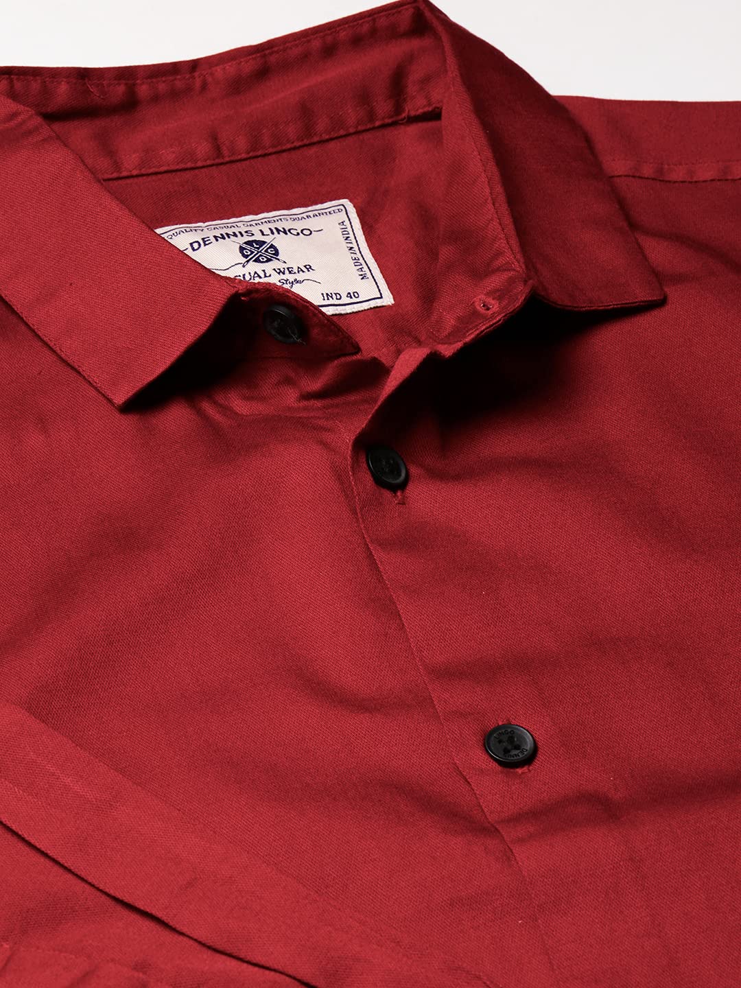 Dennis Lingo Men's Maroon Casual Shirt - Image 2