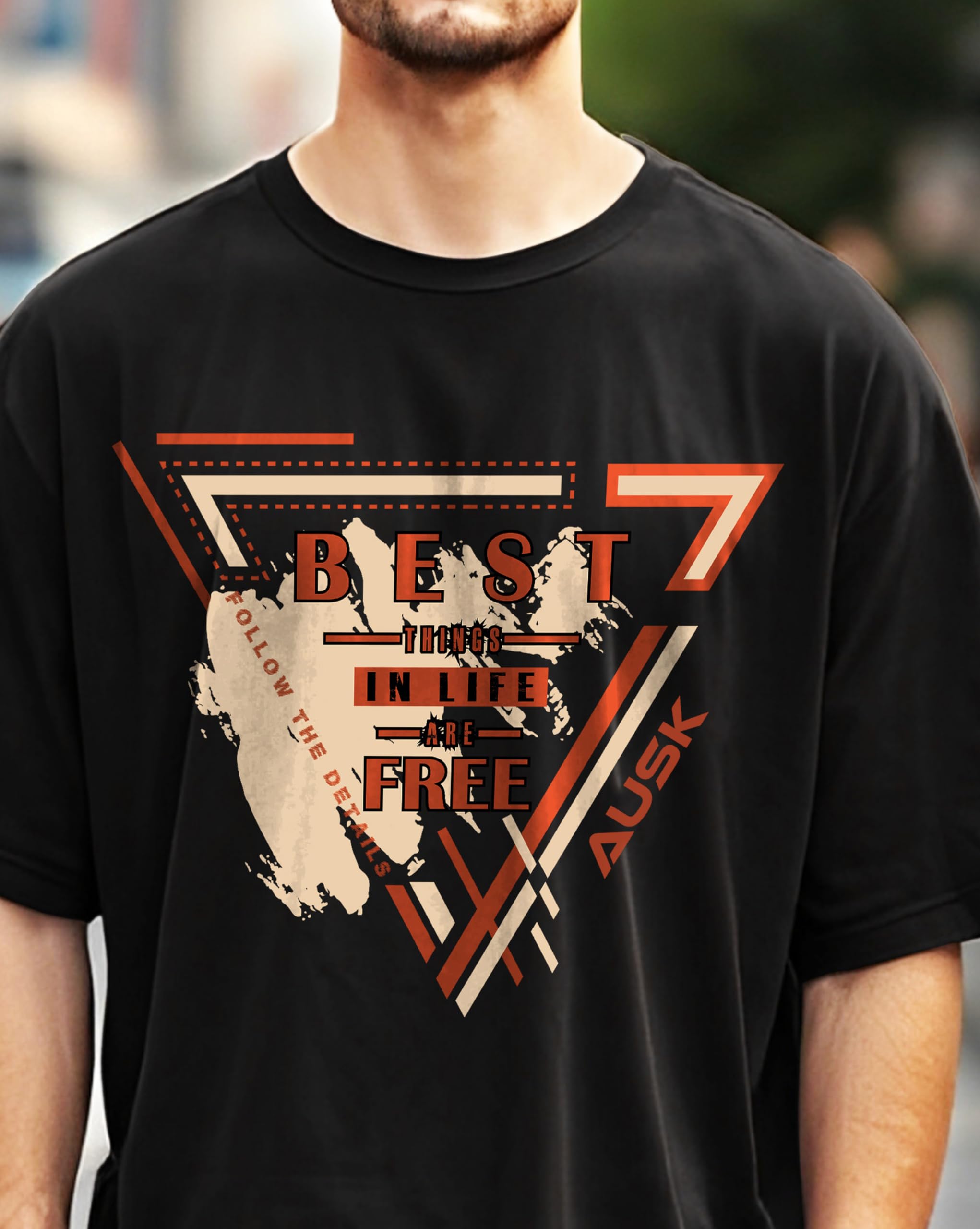 AUSK T-Shirt for Men - Black - Image 5