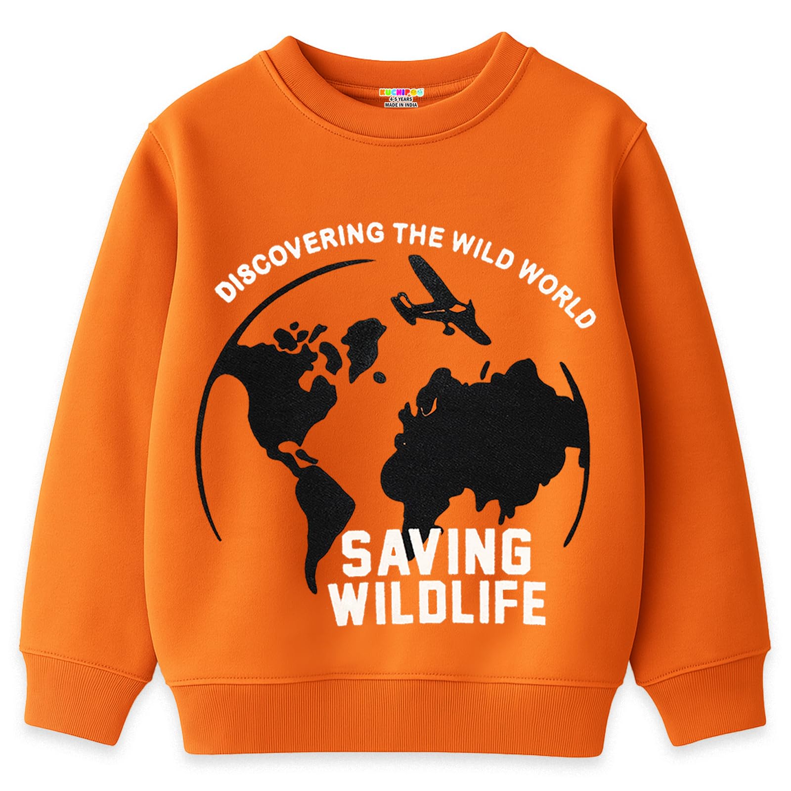 Kuchipoo Boys Winterwear Sweatshirt - Multi-Colored