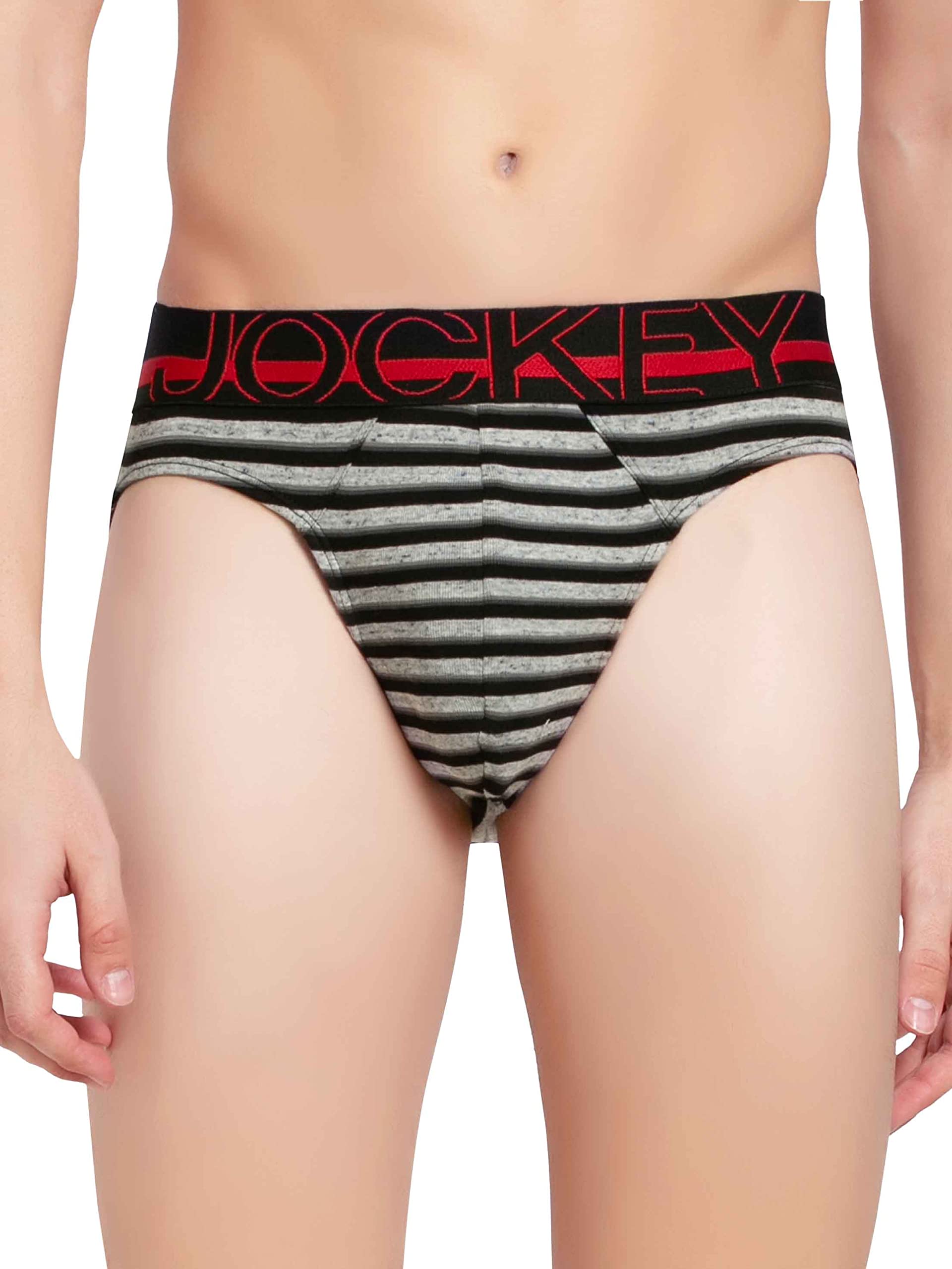 Jockey Men's Solid Modern Brief - Vintage Snow Melange