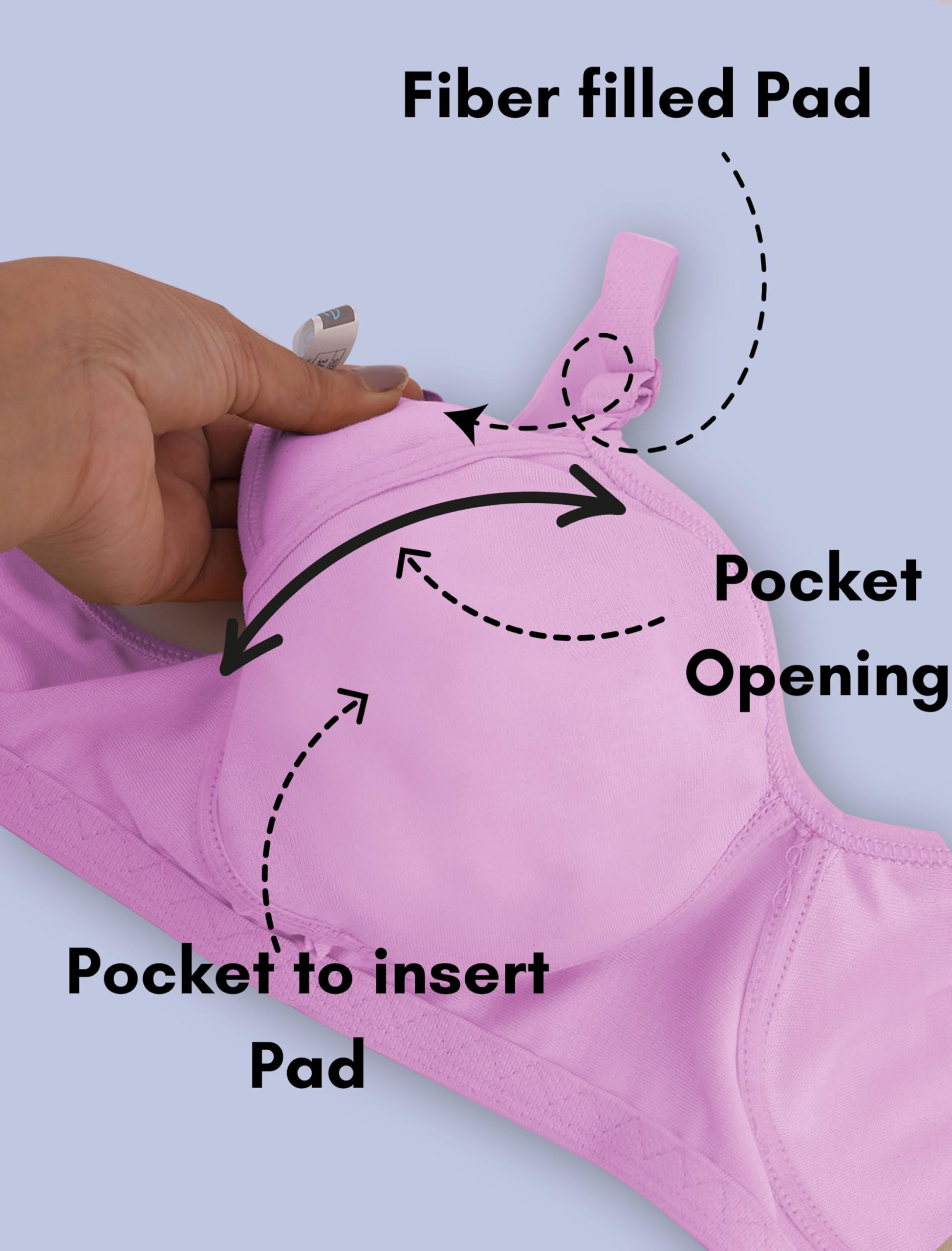 Fabme Mastectomy Bra with Micro Fiber Pad - Pink - Image 5