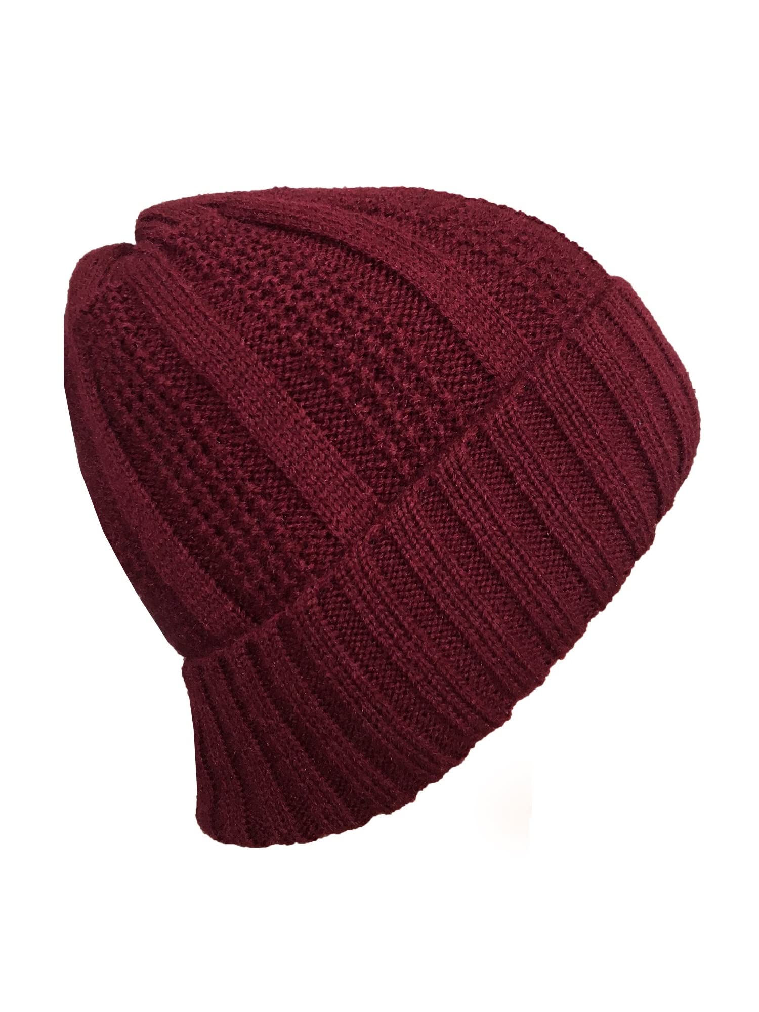 Gajraj Unisex Woolen Cap with Fur Lining - Maroon