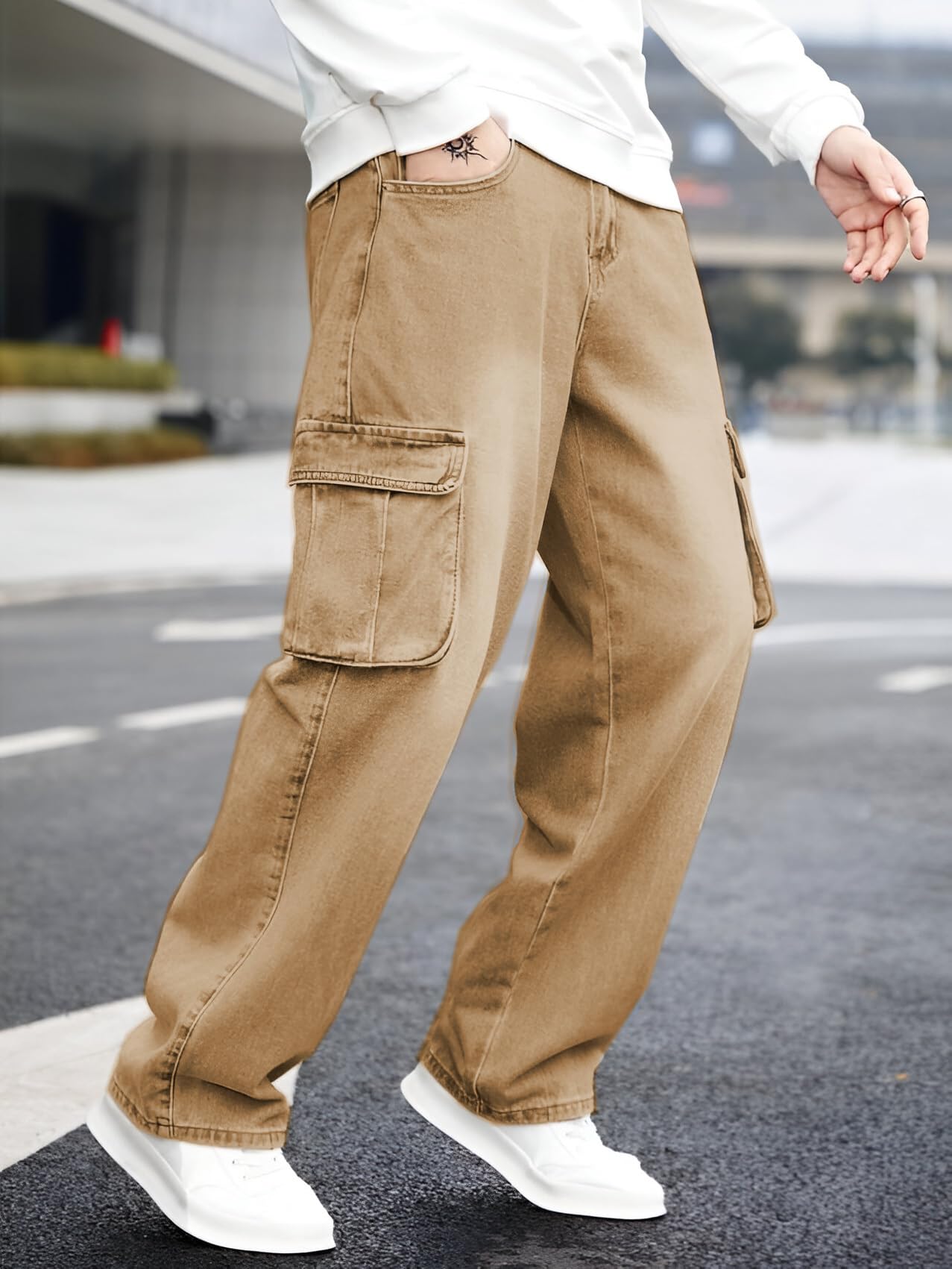 Ben Martin Men's Baggy Cargo Jeans - Image 3