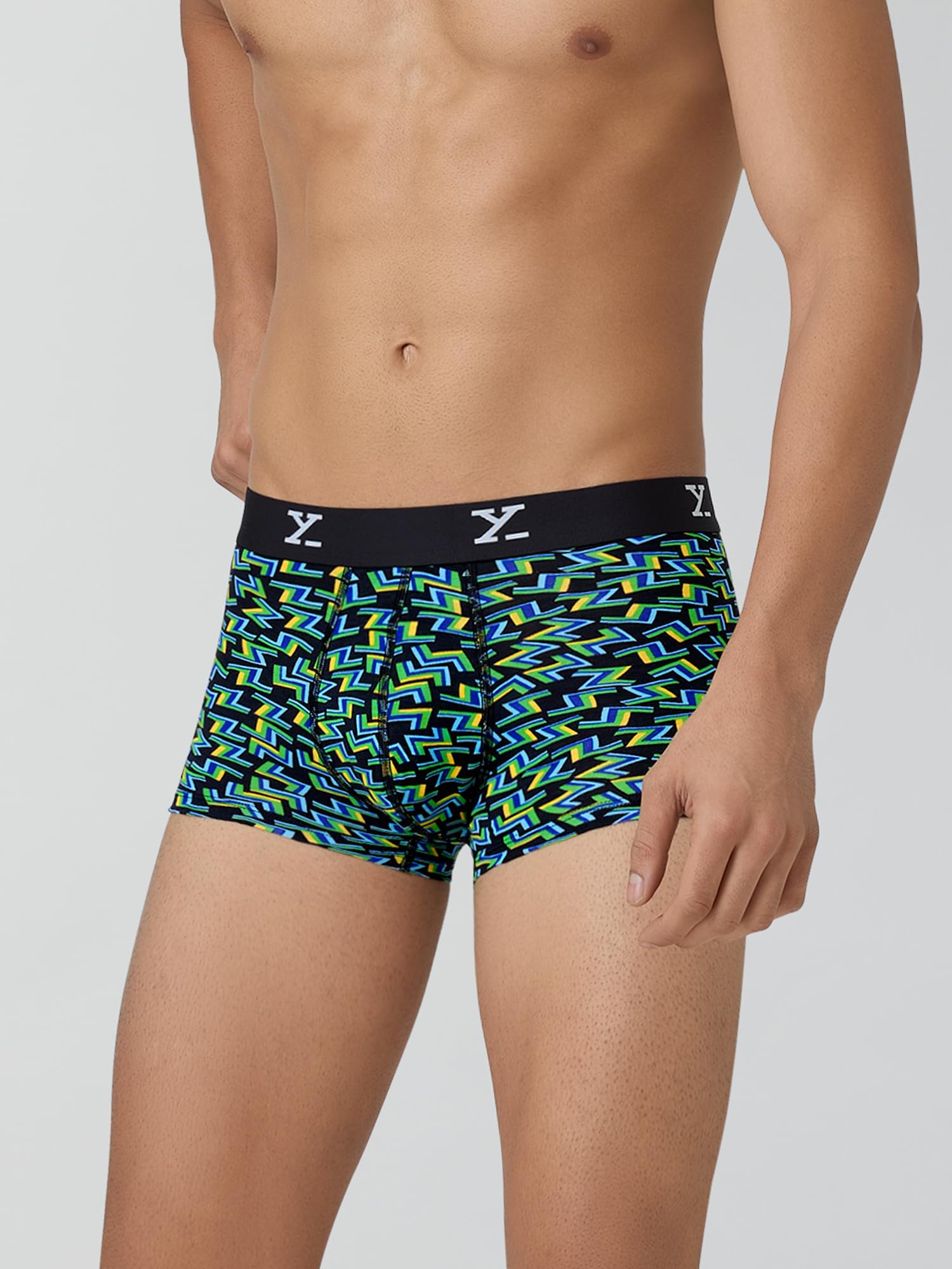 XYXX Men's Modal Trunks - Camo Blue - Image 3