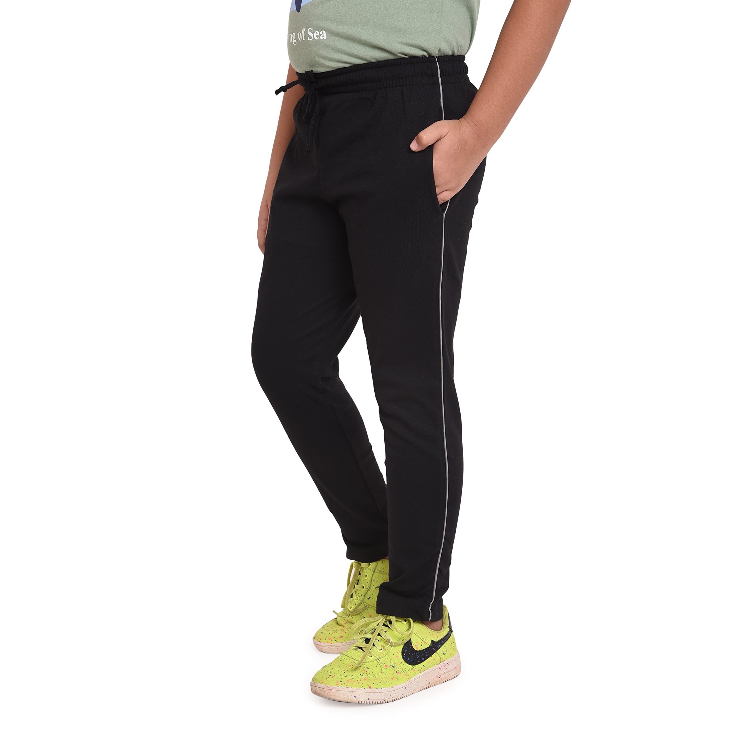 Neo Garments Boy's Cotton Trackpants - Black - Image 5