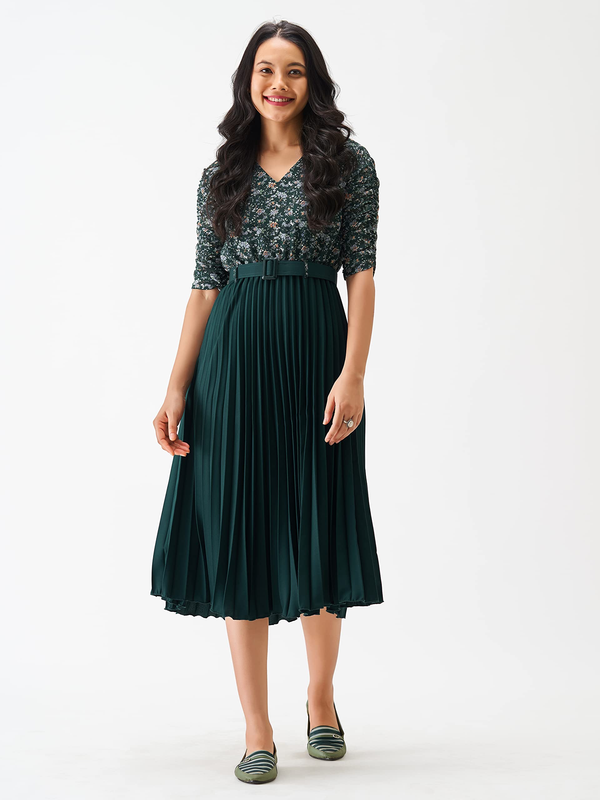 AASK Dress for Women - Green - Image 3